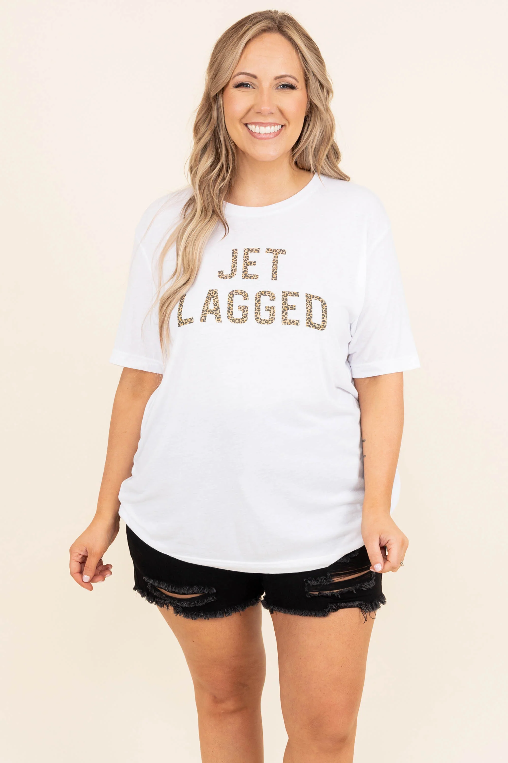 Feeling Jet Lagged Tee, White - Giverhouse