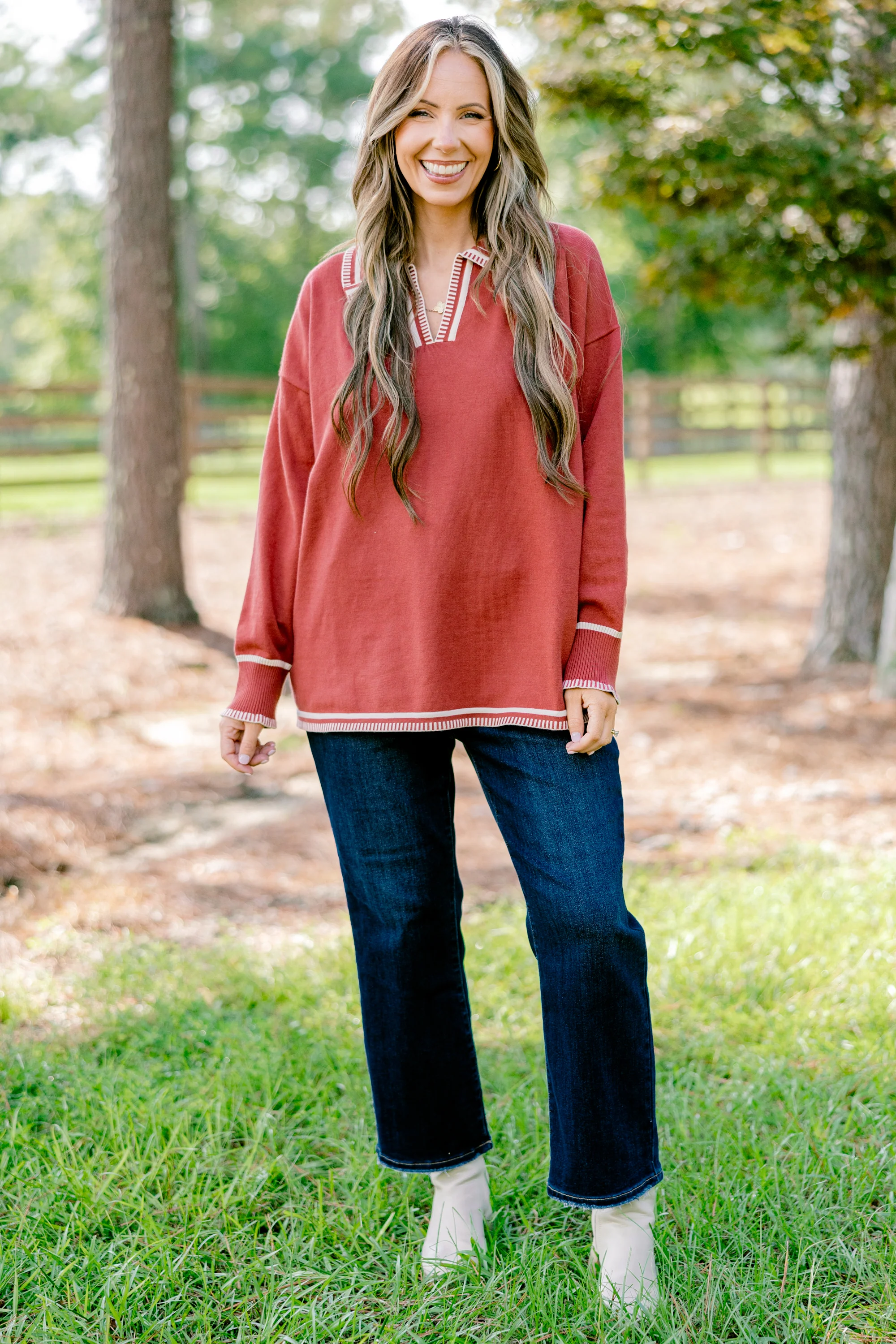 Distant Sun Sweater, Rust - Giverhouse