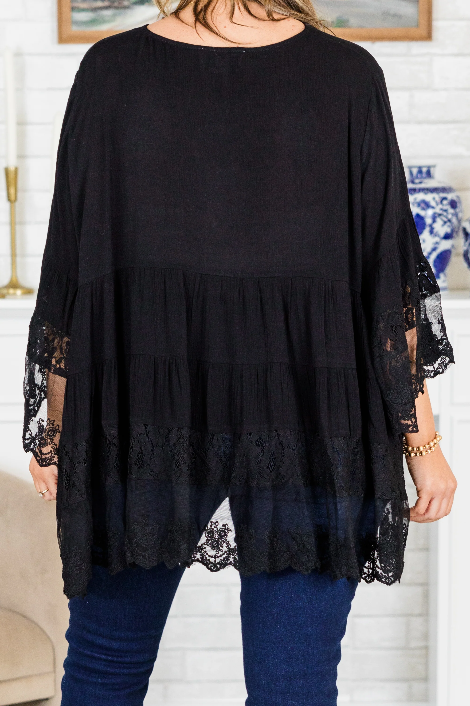 Don't Fail Me Now Blouse, Black - Giverhouse