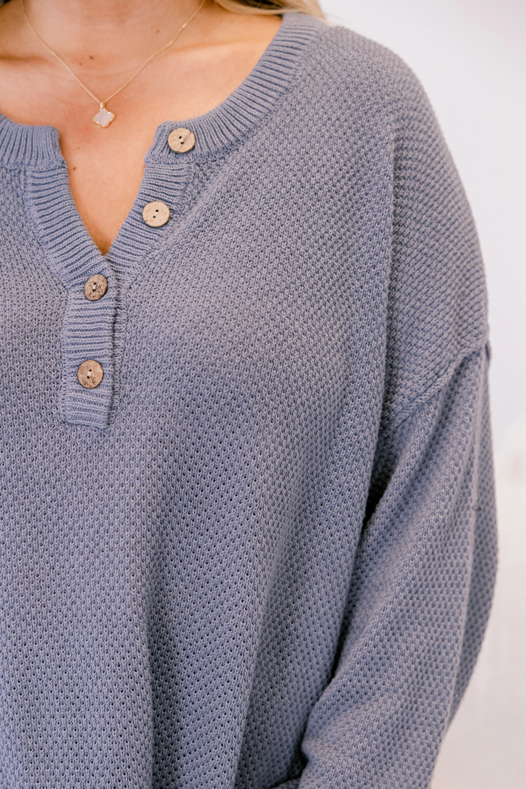Apple Picking Sweater, Dusty Blue - Giverhouse