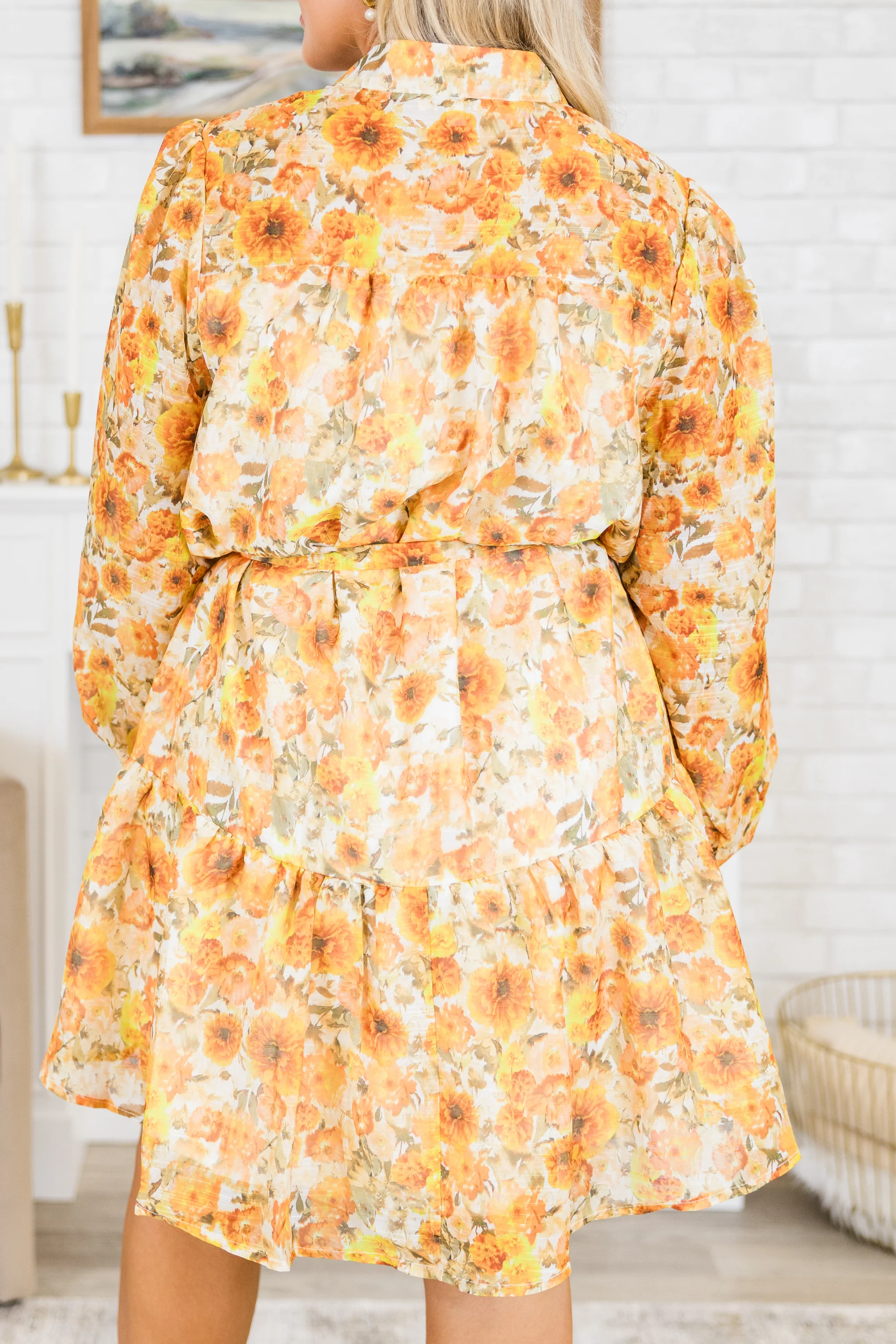 Missed The Moment Dress, Amber Yellow - Giverhouse