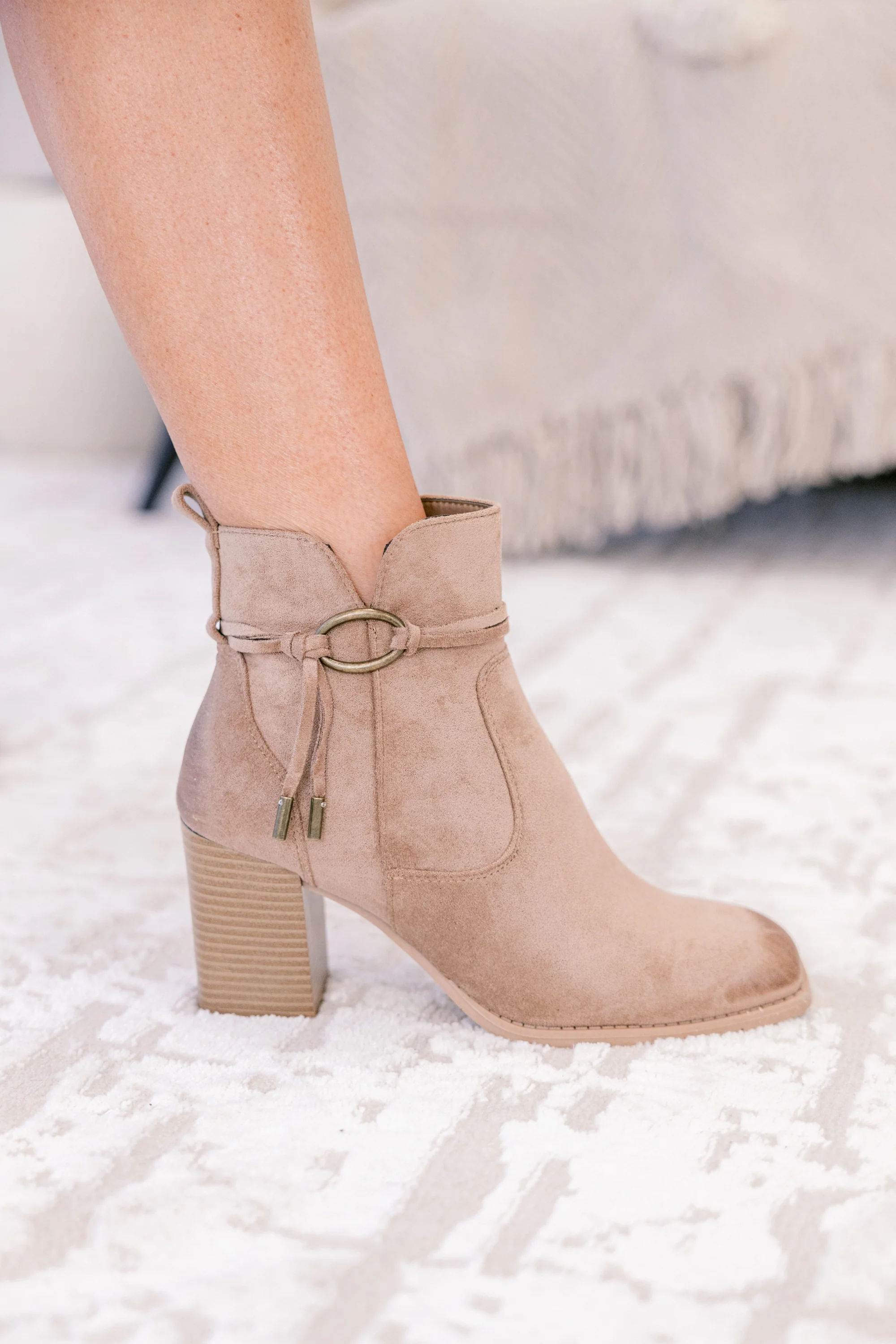 Get You Back Booties, Taupe - Giverhouse