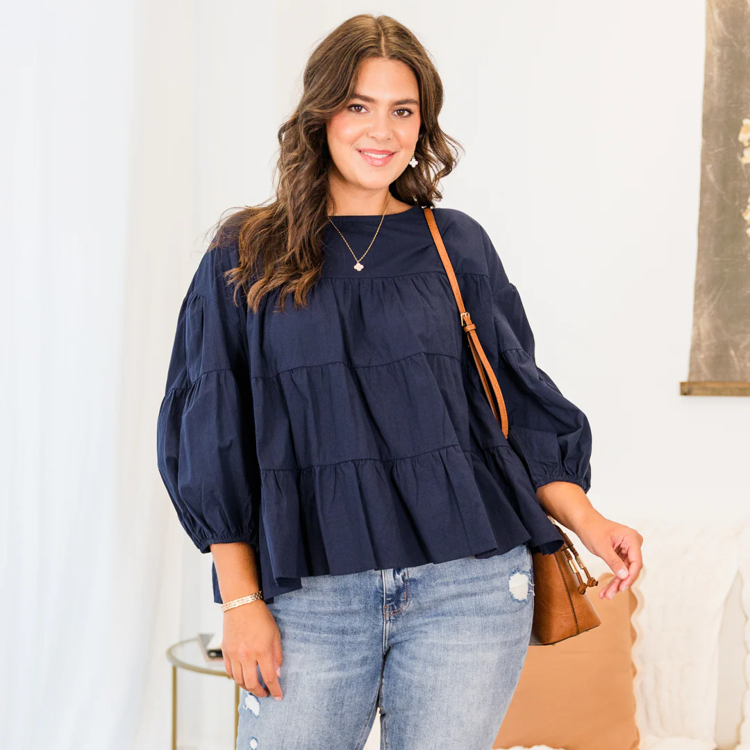 You Look So Perfect Top, Blue - Giverhouse