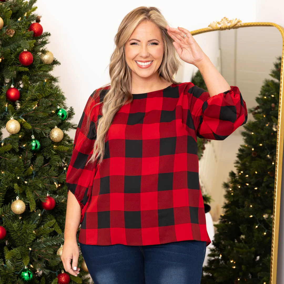 Patience My Love Blouse, Red - Giverhouse