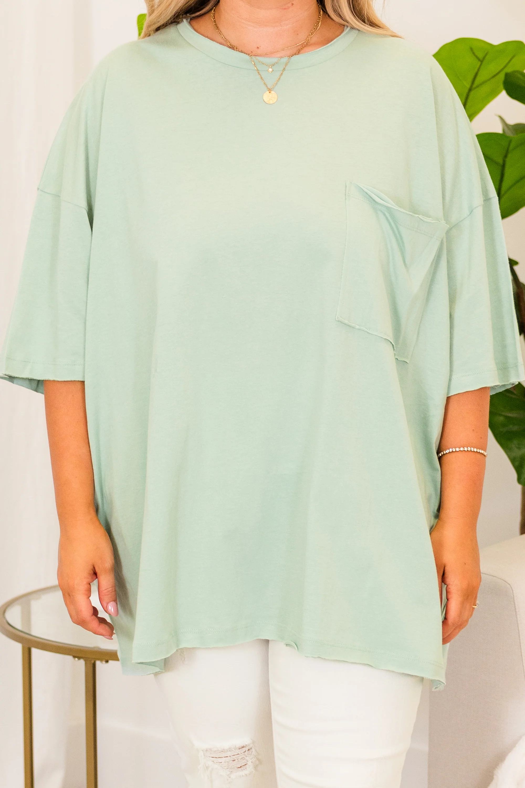 It Comes Naturally Top, Light Green - Giverhouse
