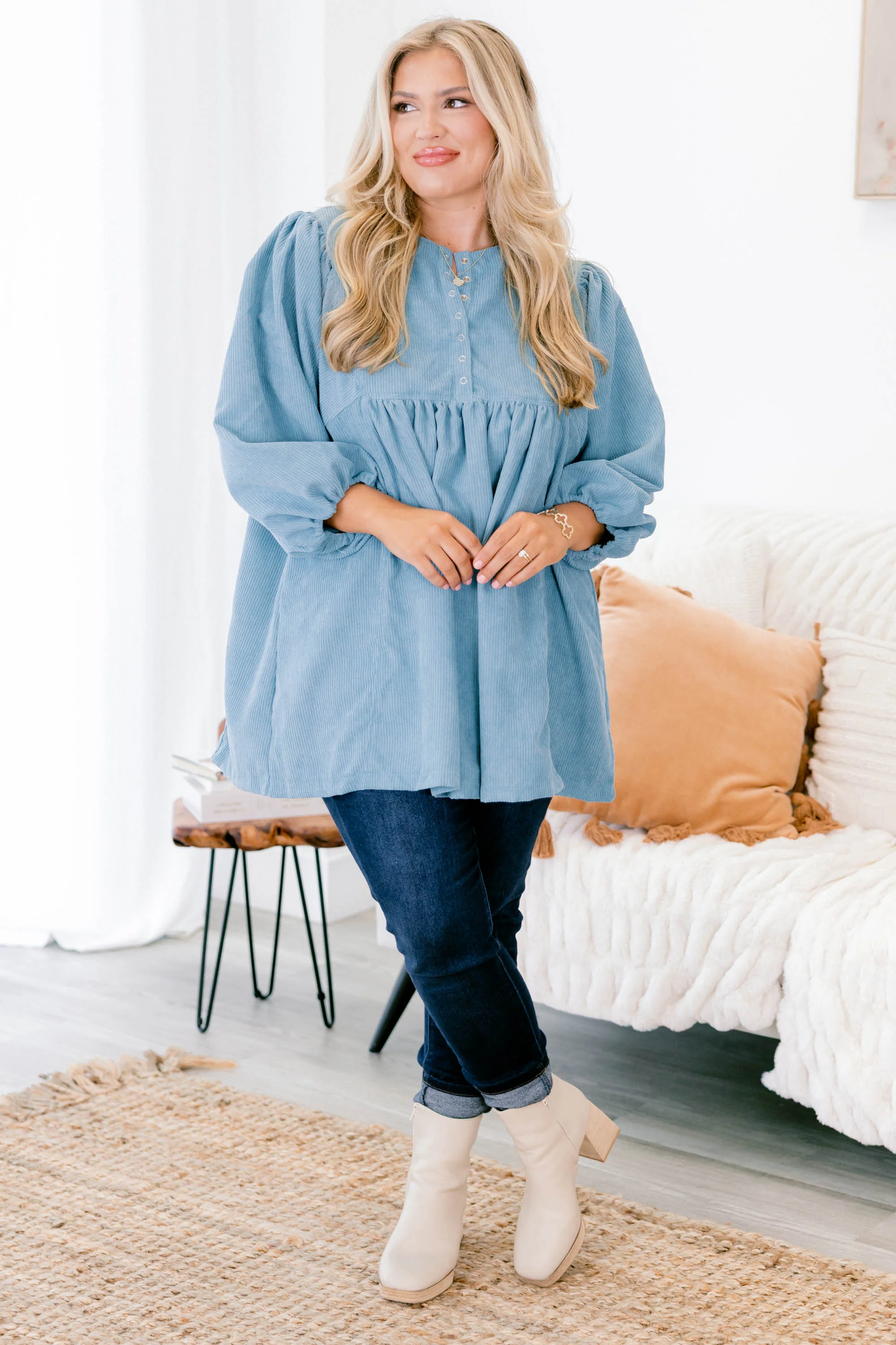 Summer Wave Tunic, Blue - Giverhouse