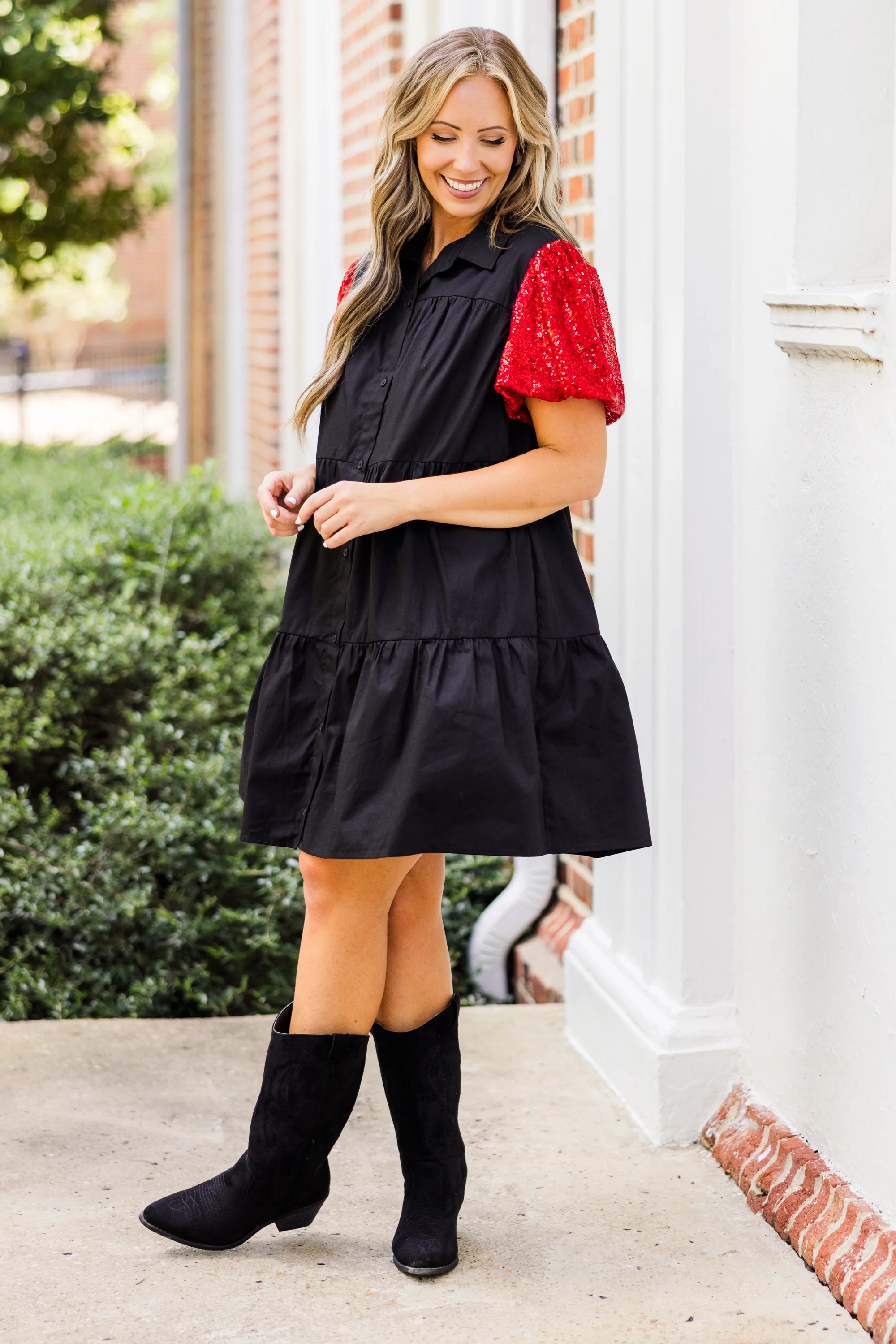 Game Day Glam Dress, Red - Giverhouse