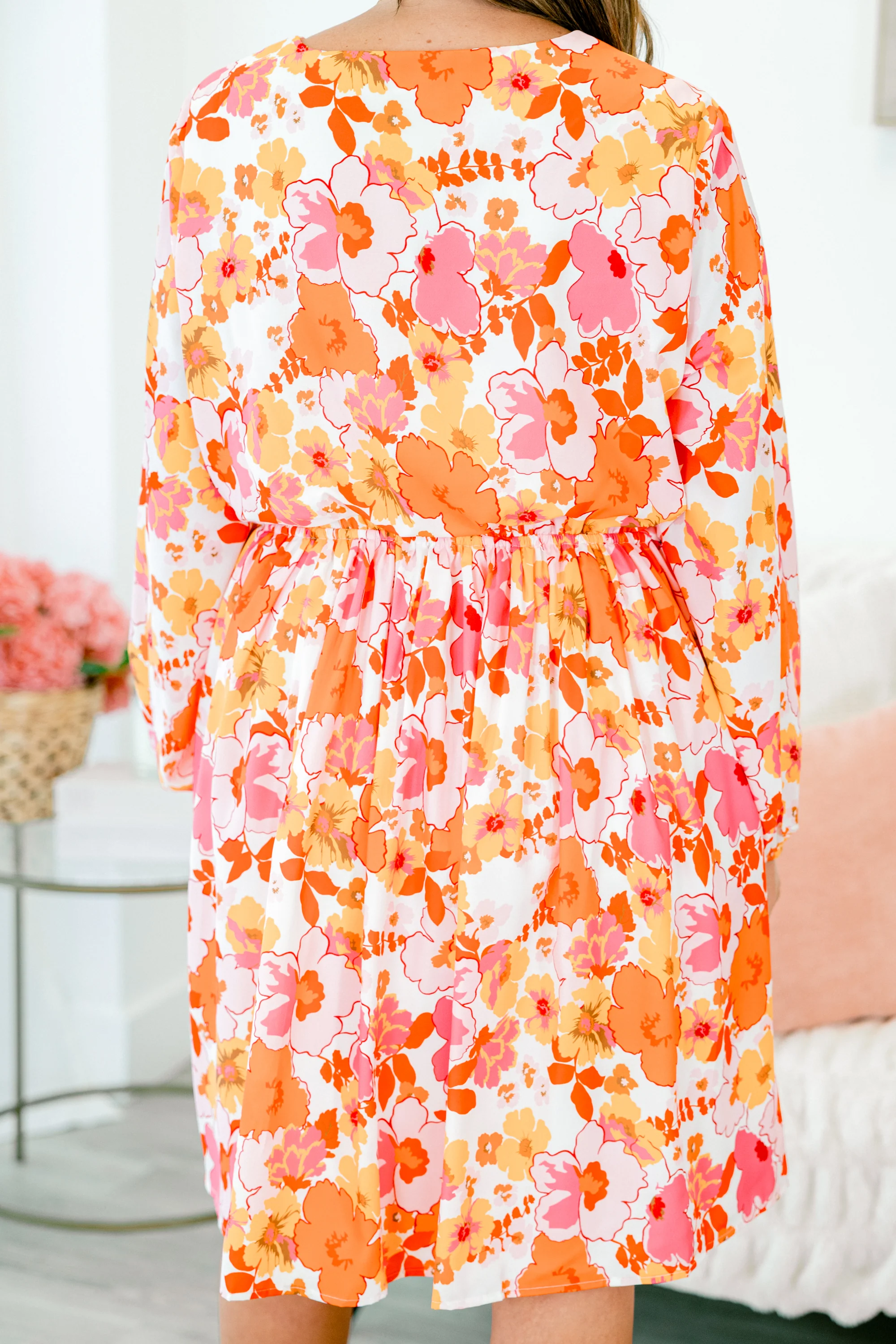 Gentle Heart Dress, Orange - Giverhouse