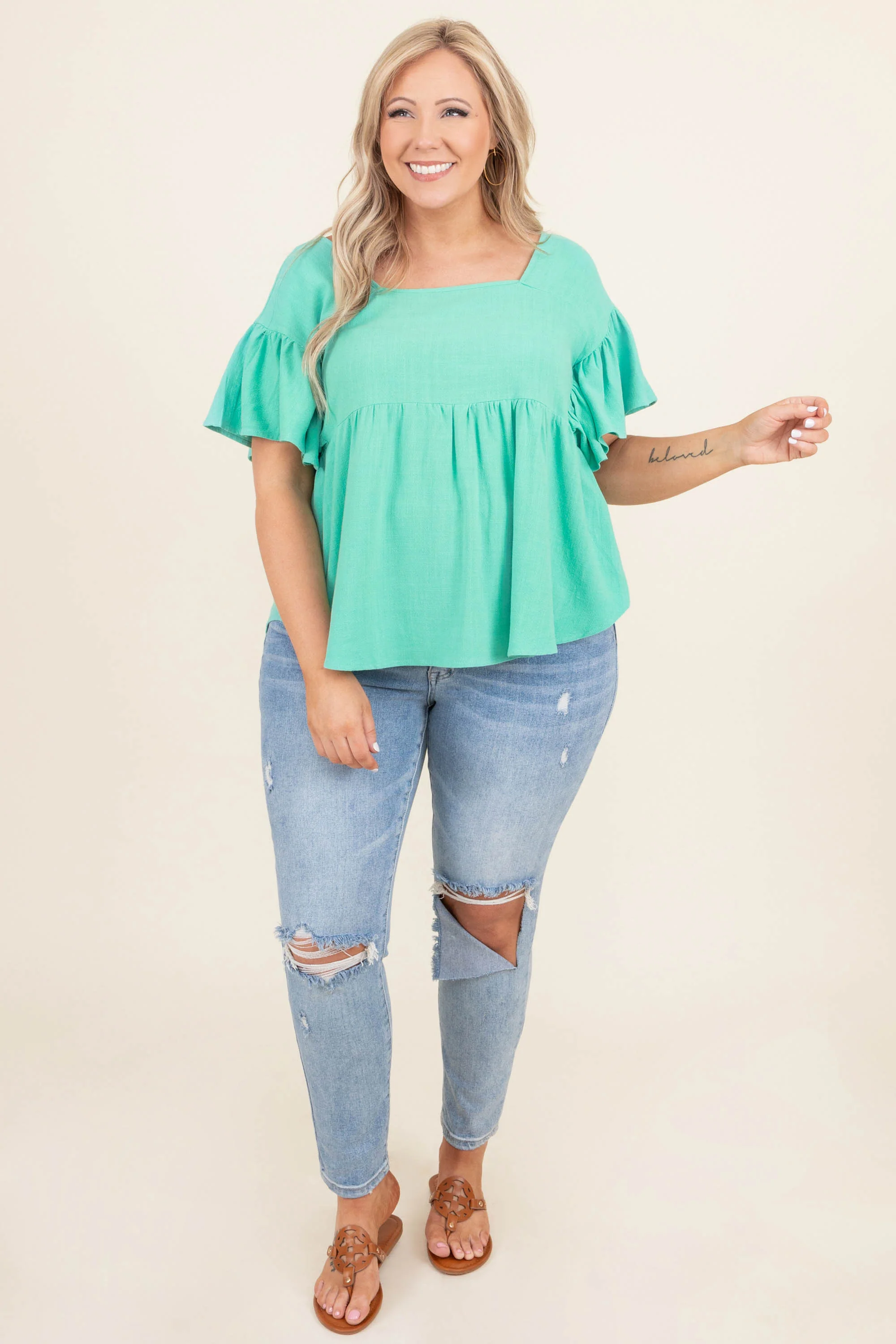 Stuck On You Jeans, Light Wash - Giverhouse