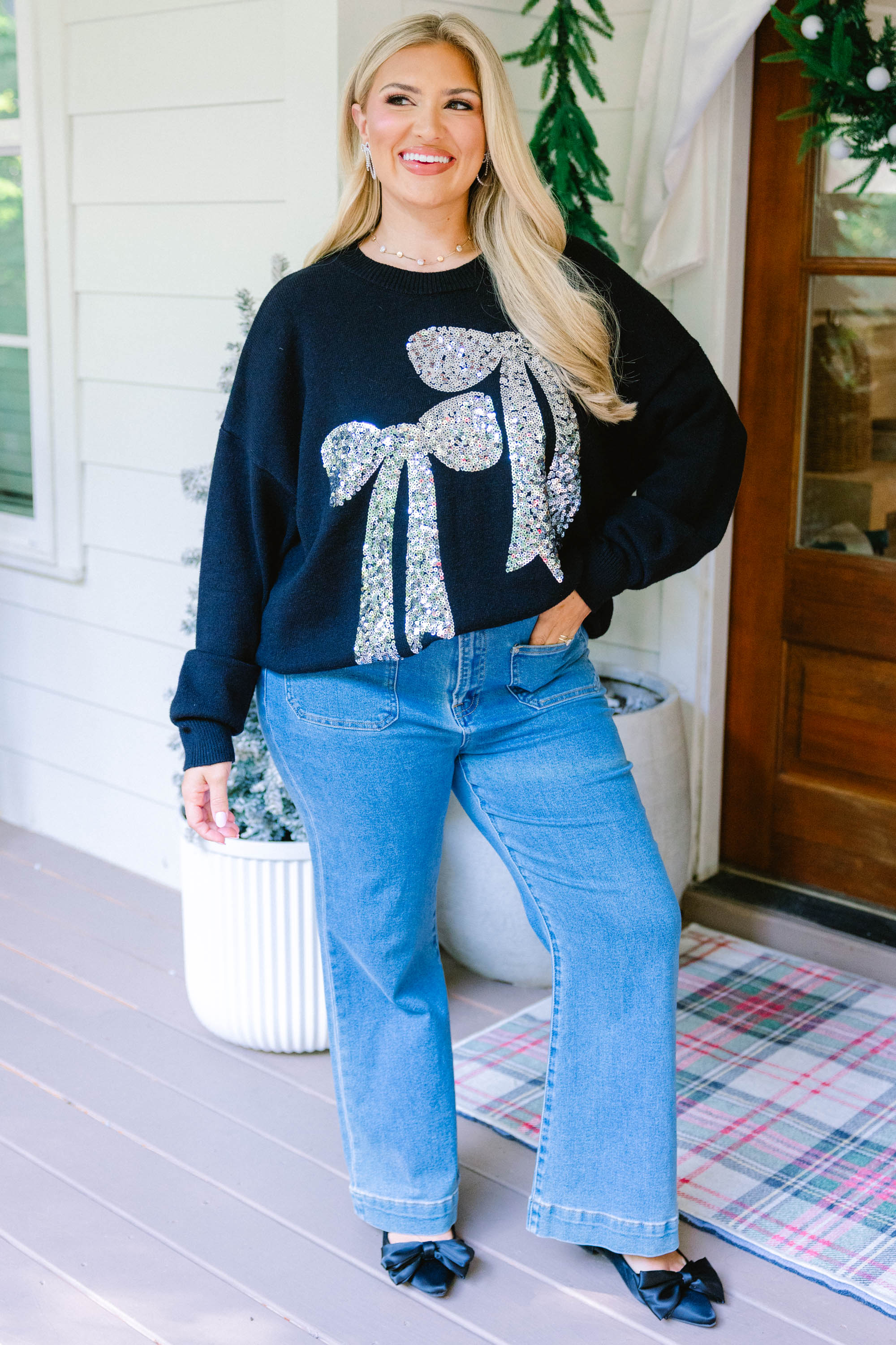 Presents Beautifully Wrapped Sweater, Black - Giverhouse