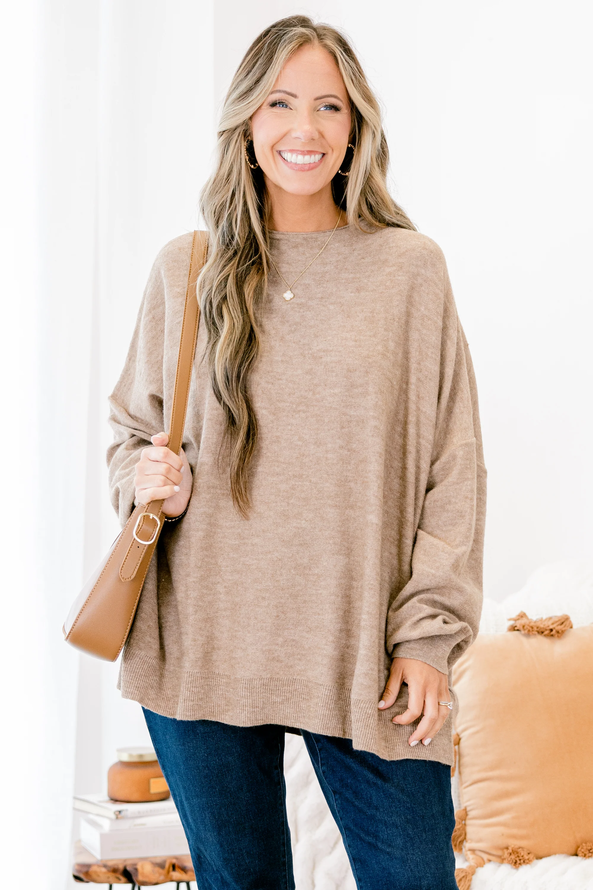 On My Own Sweater, Oatmeal - Giverhouse