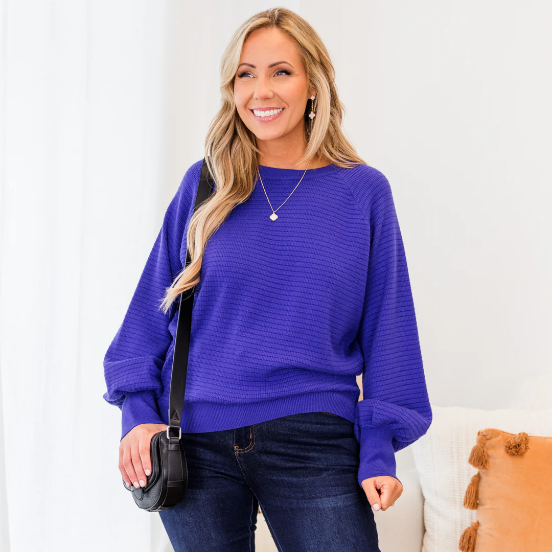 I Need You Here Sweater, Blue - Giverhouse