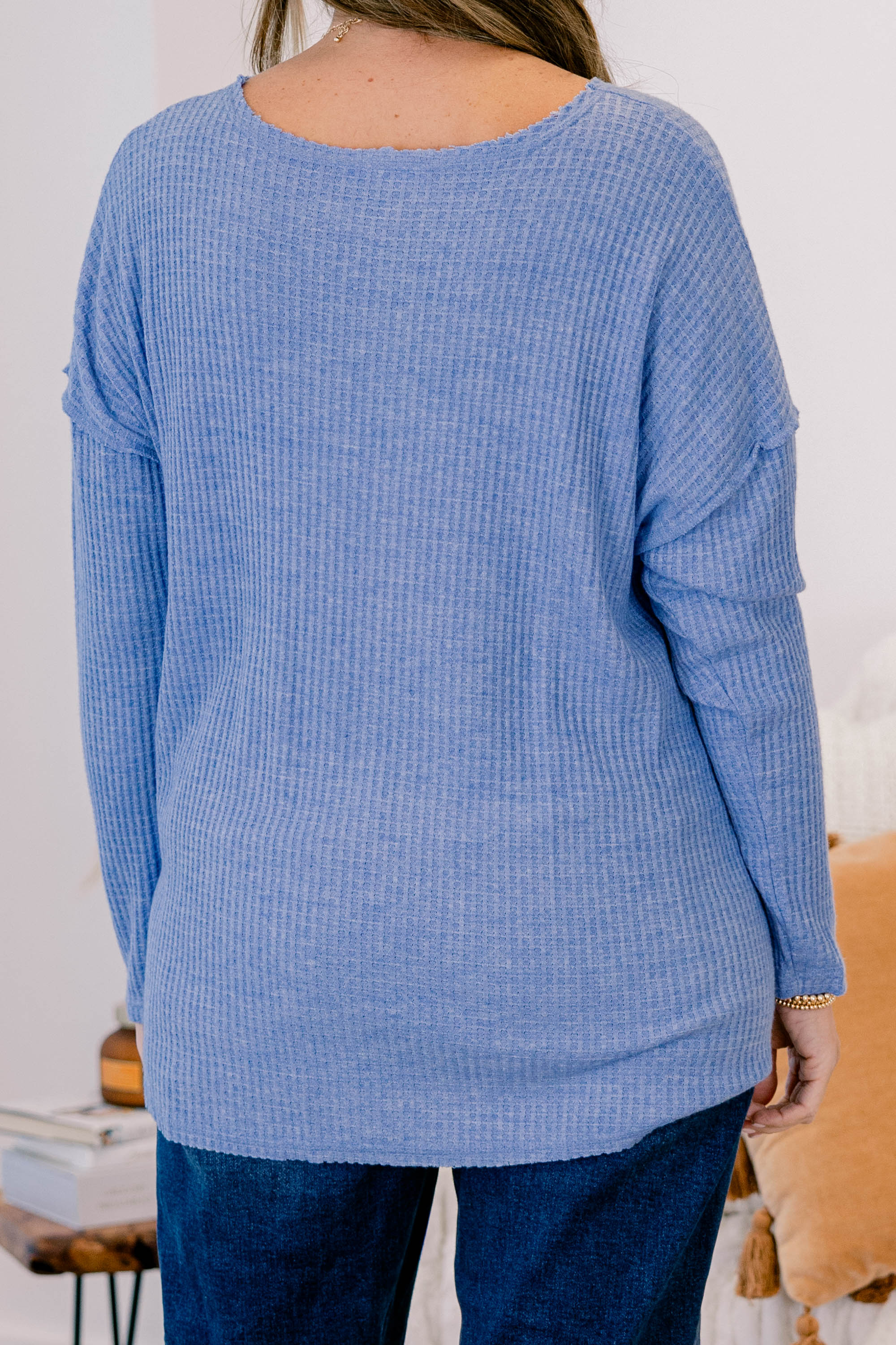 Can't Stop Love Top, Denim Blue - Giverhouse