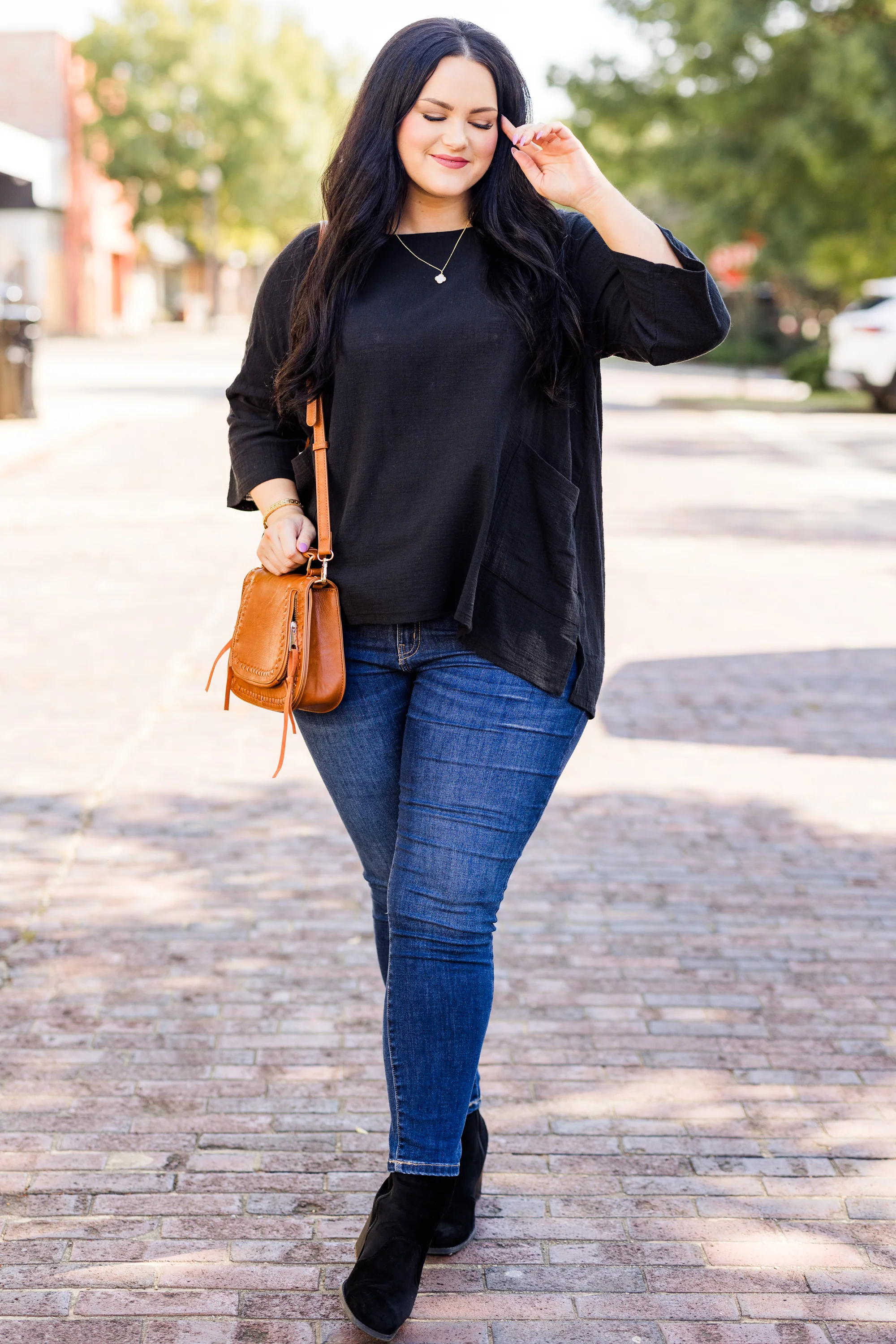 Thinking It Through Tunic, Black - Giverhouse