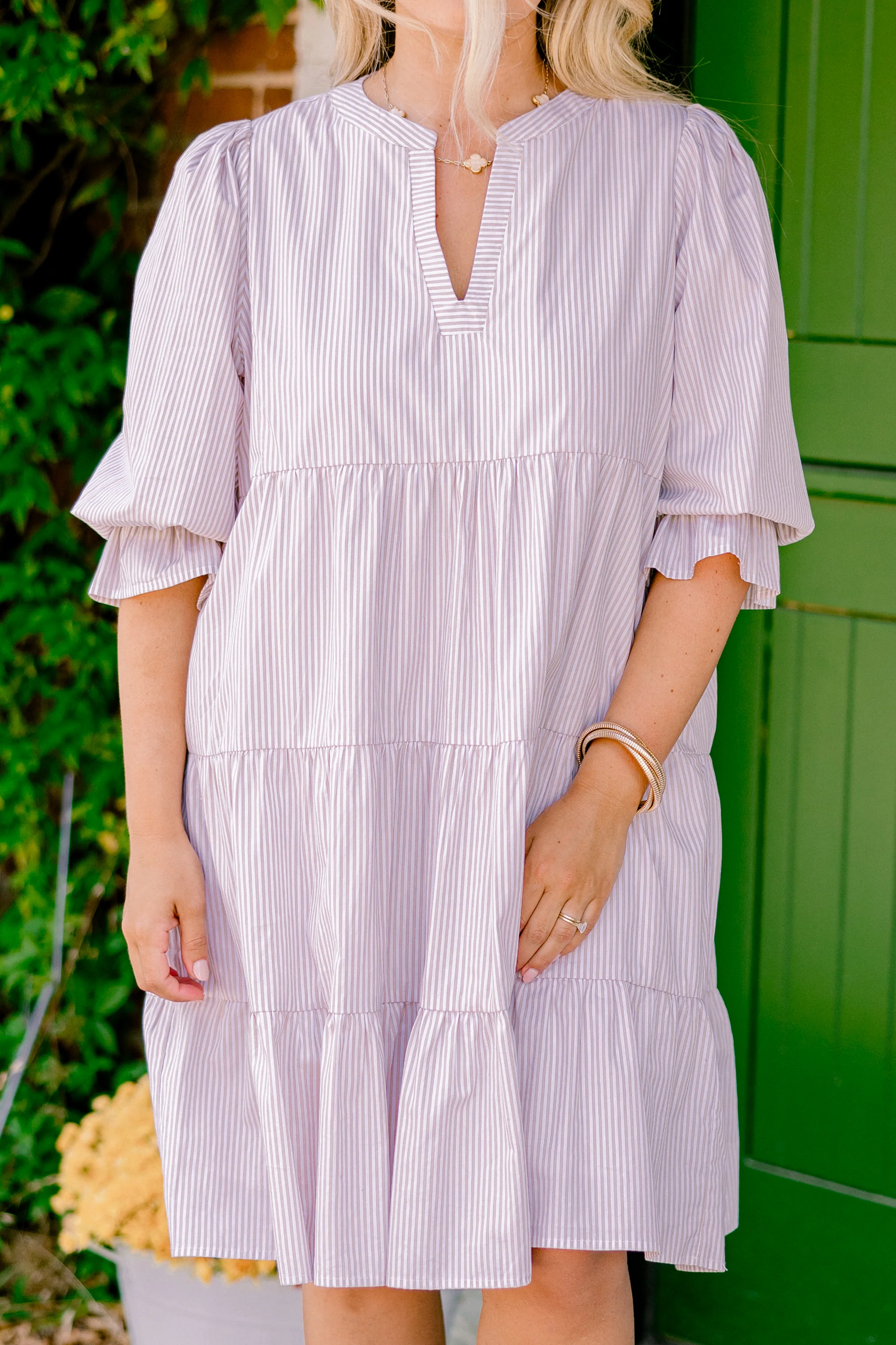 What You Know Dress, Brown Stripe - Giverhouse