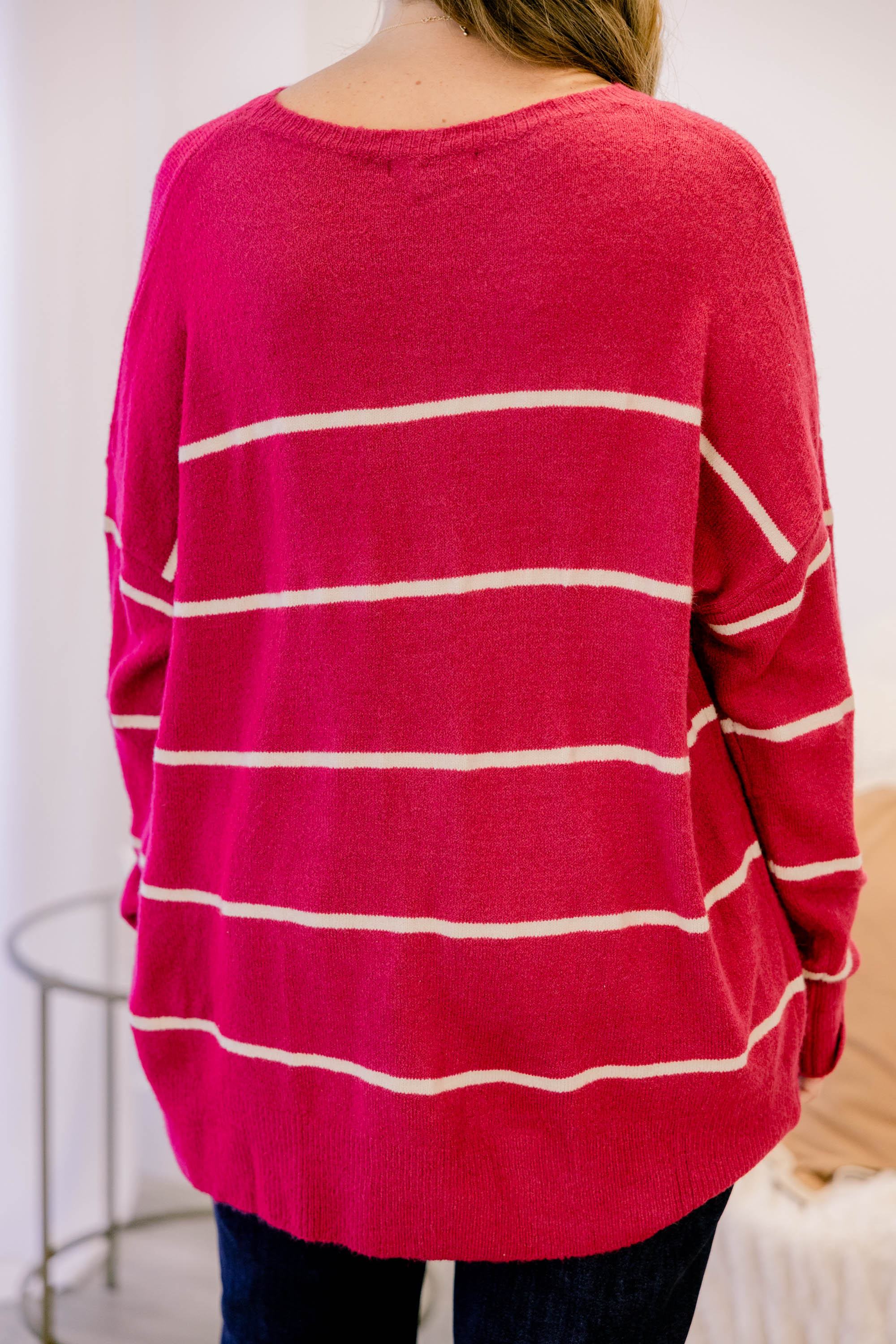 Slumber Party Sweater, Deep Pink - Giverhouse