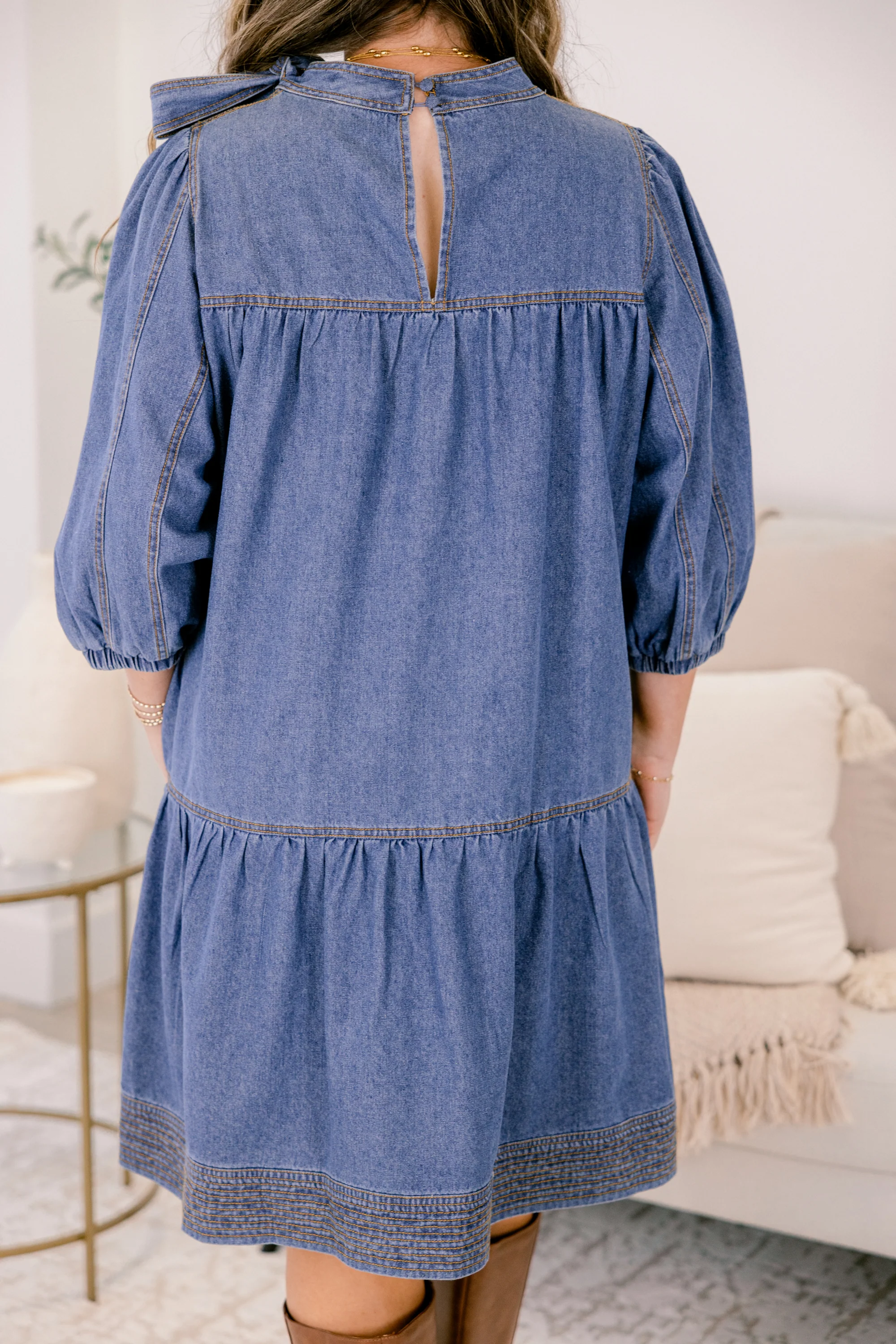 More To Come Dress, Denim - Giverhouse