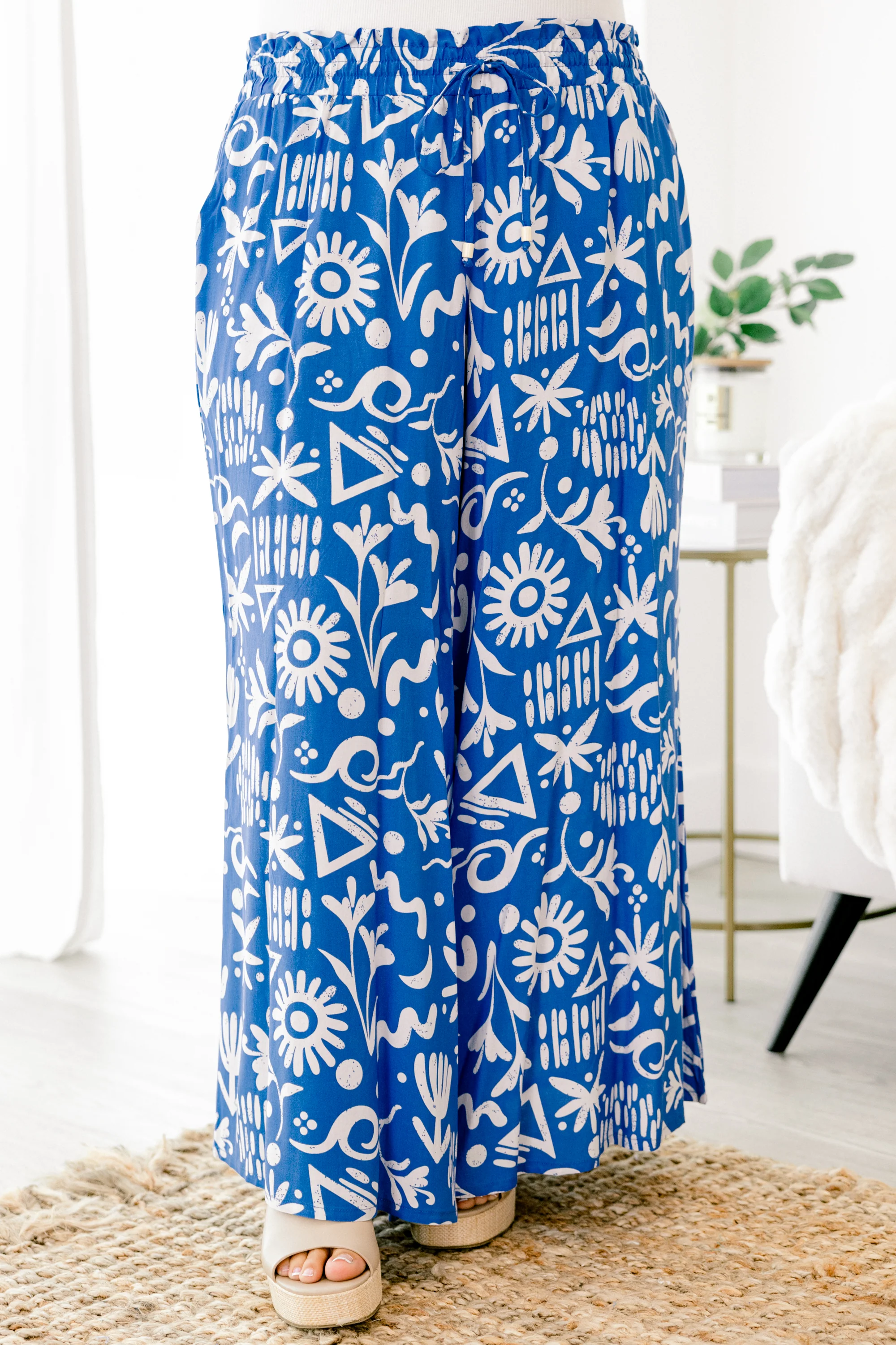 Pretty And Peaceful Pants, Blue - Giverhouse