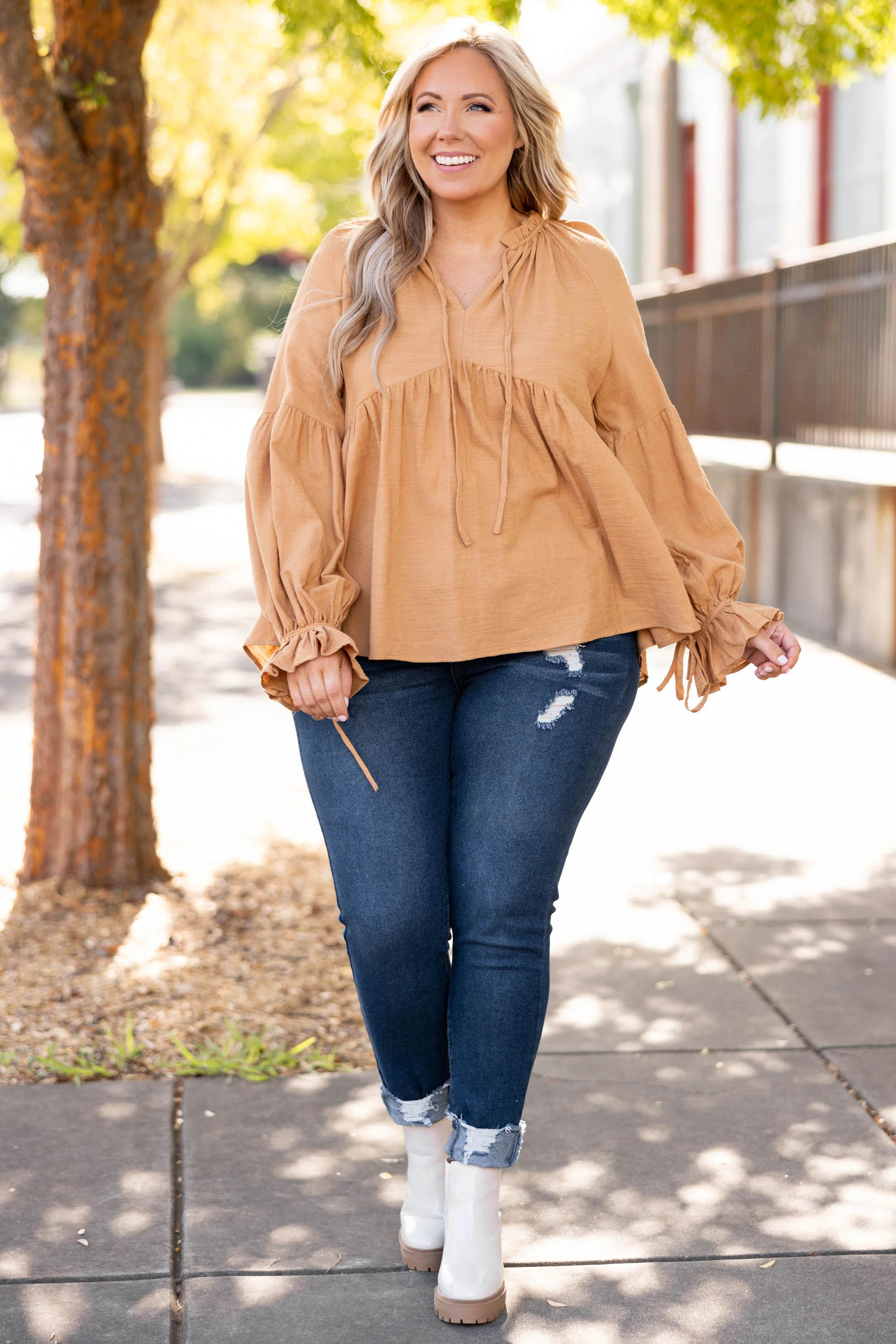 Awaiting The Future Top, Mustard - Giverhouse