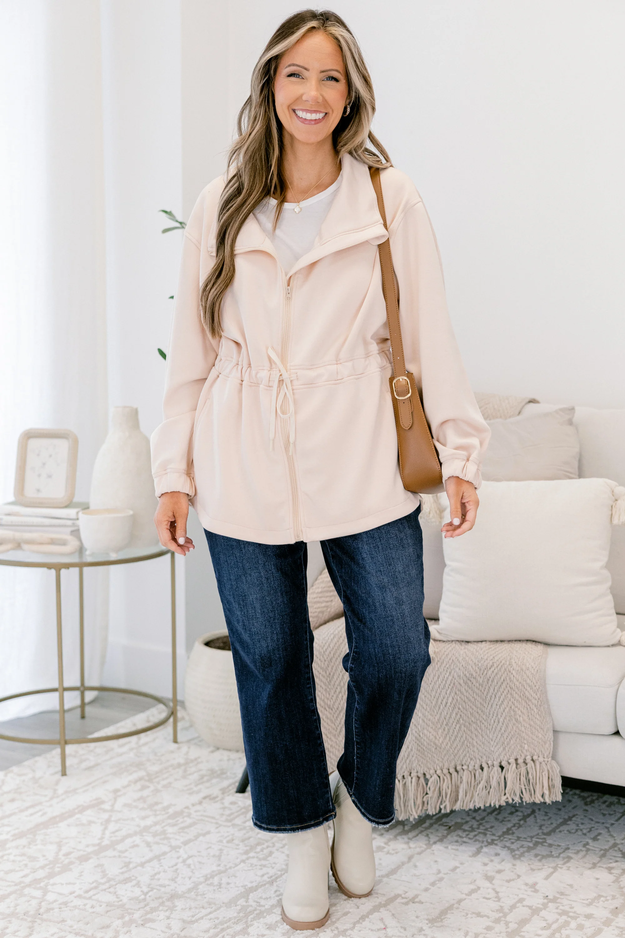 Step Up Jacket, Ivory - Giverhouse