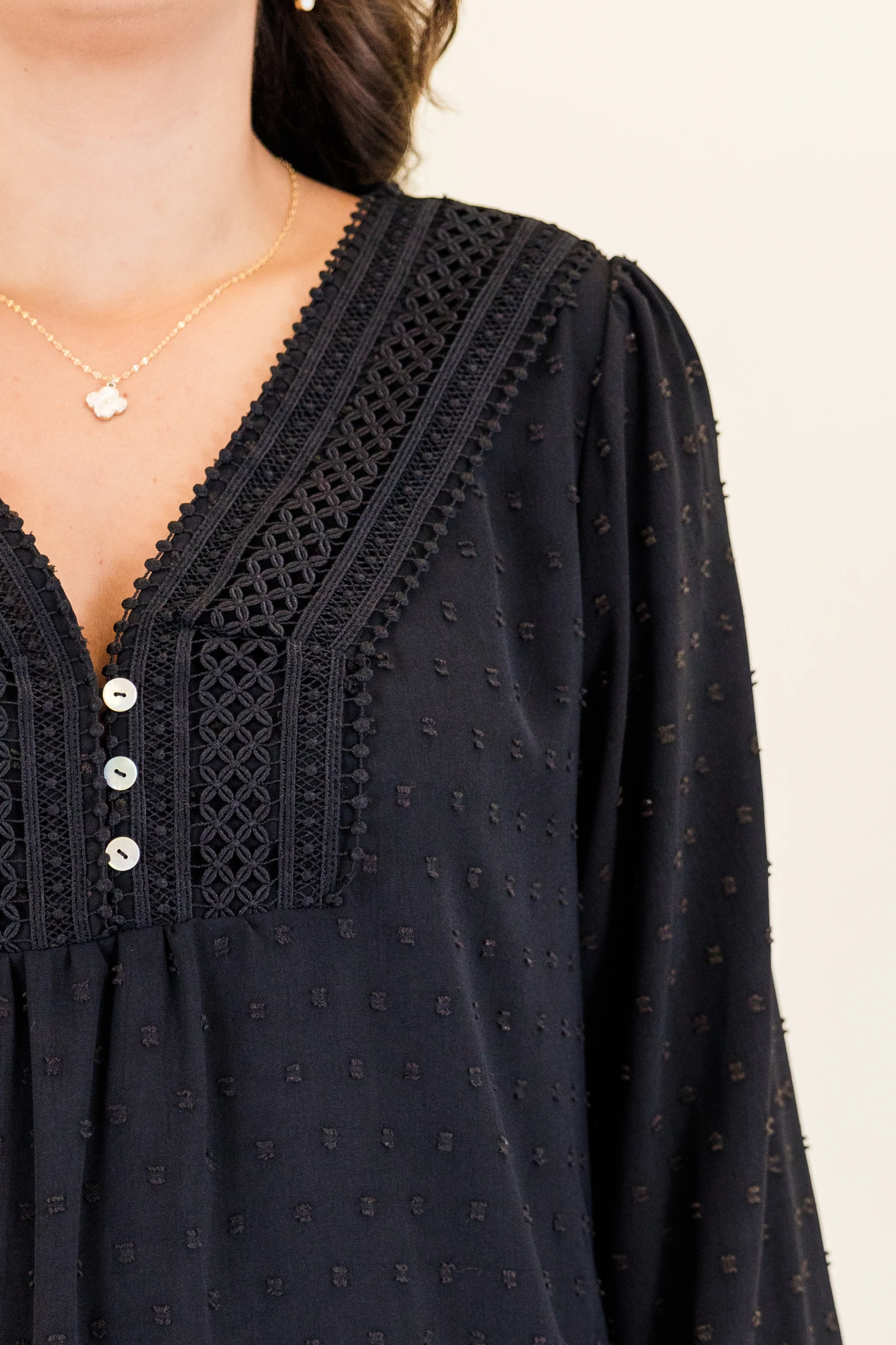 Be Mine For The Night Top, Black - Giverhouse