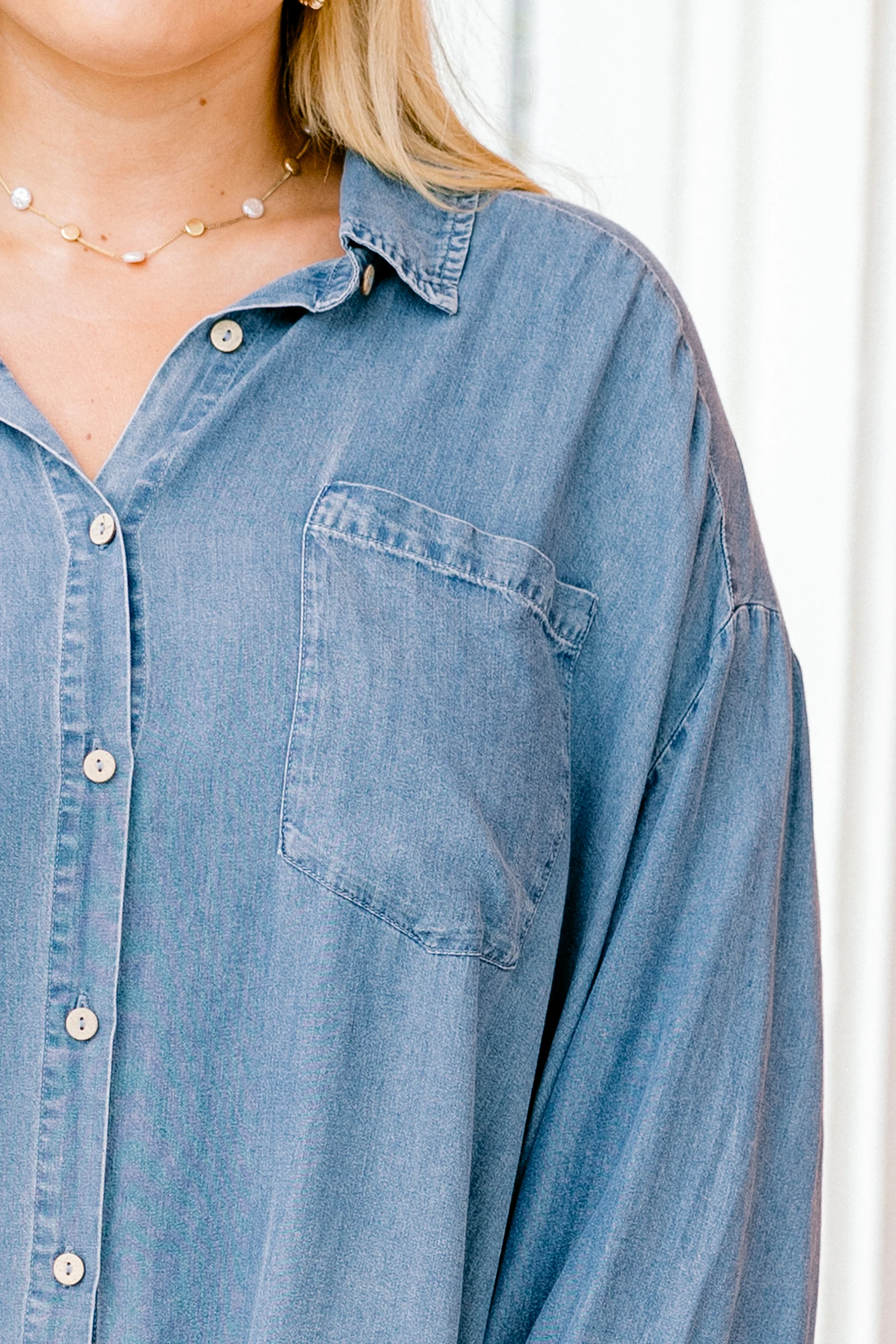 Feel Free Top, Chambray - Giverhouse