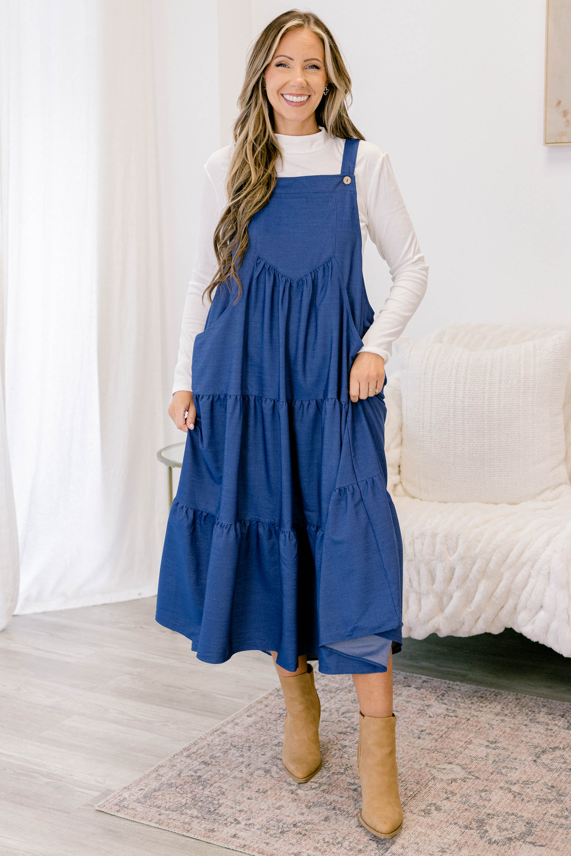 Got To Dance Dress, Dark Denim - Giverhouse