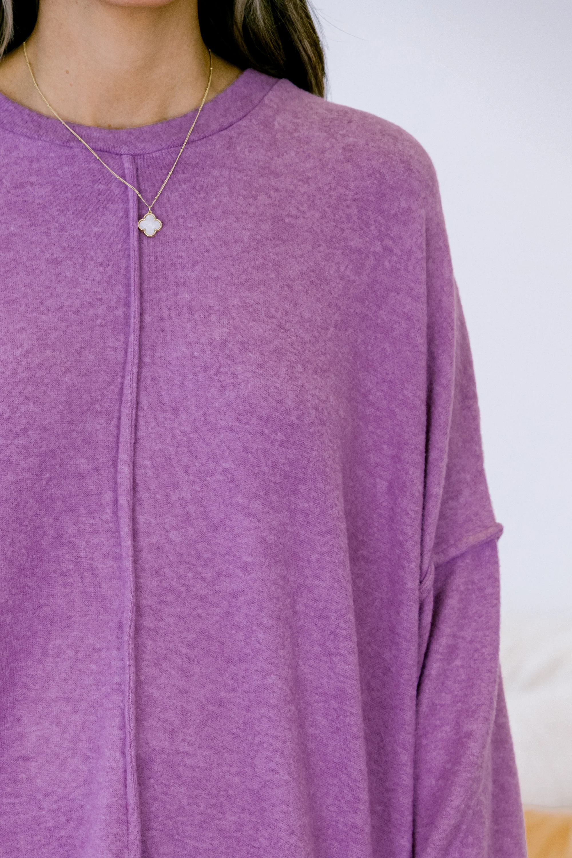 So Comfy Sweater, Bright Violet - Giverhouse
