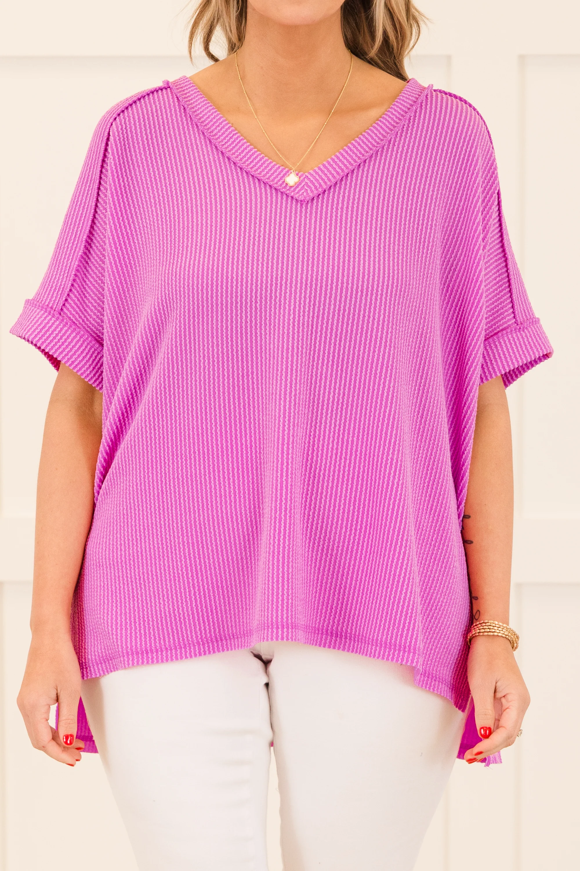 Knit Me Up Top, Spring Mauve - Giverhouse