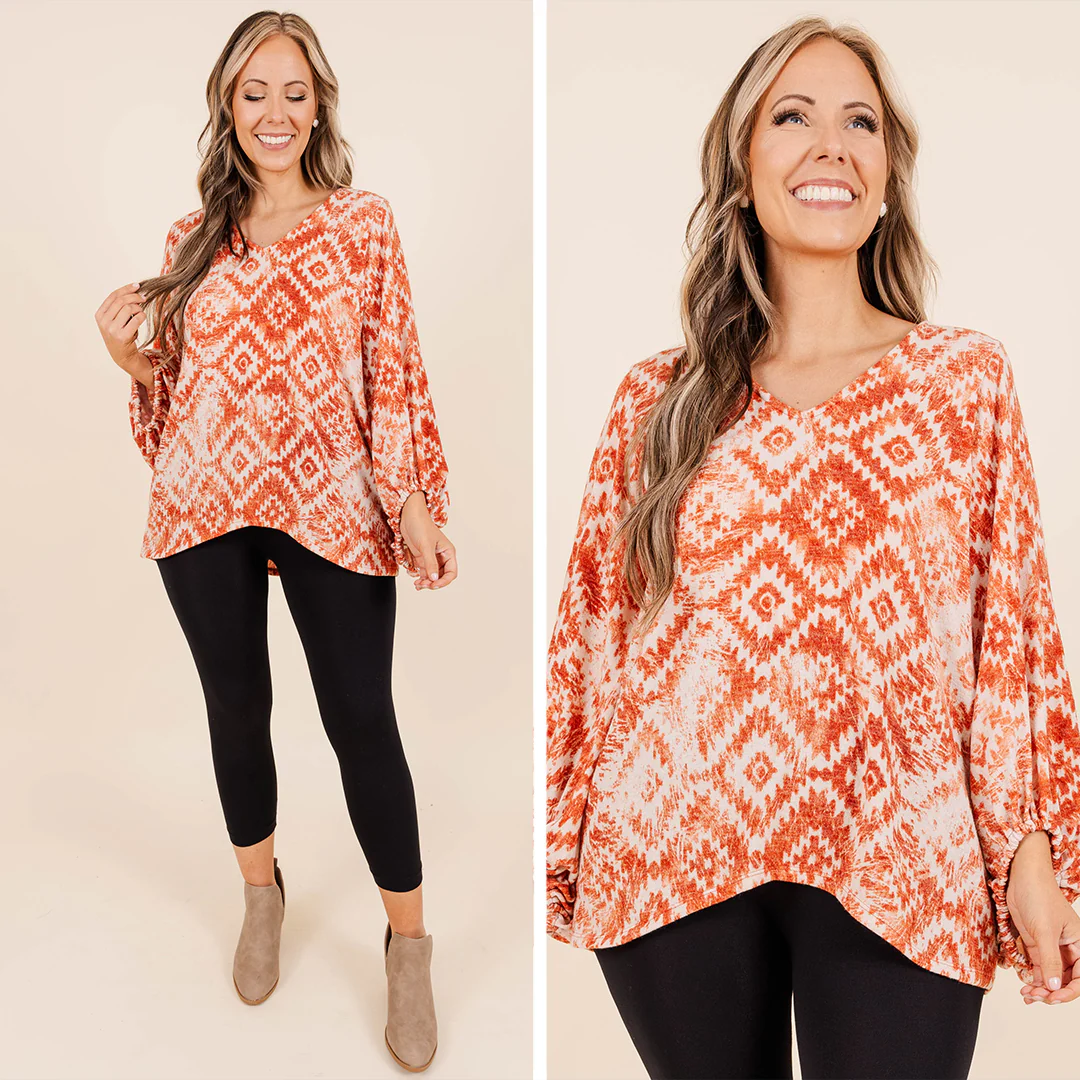 Ceramic Homes Top, Rust - Giverhouse