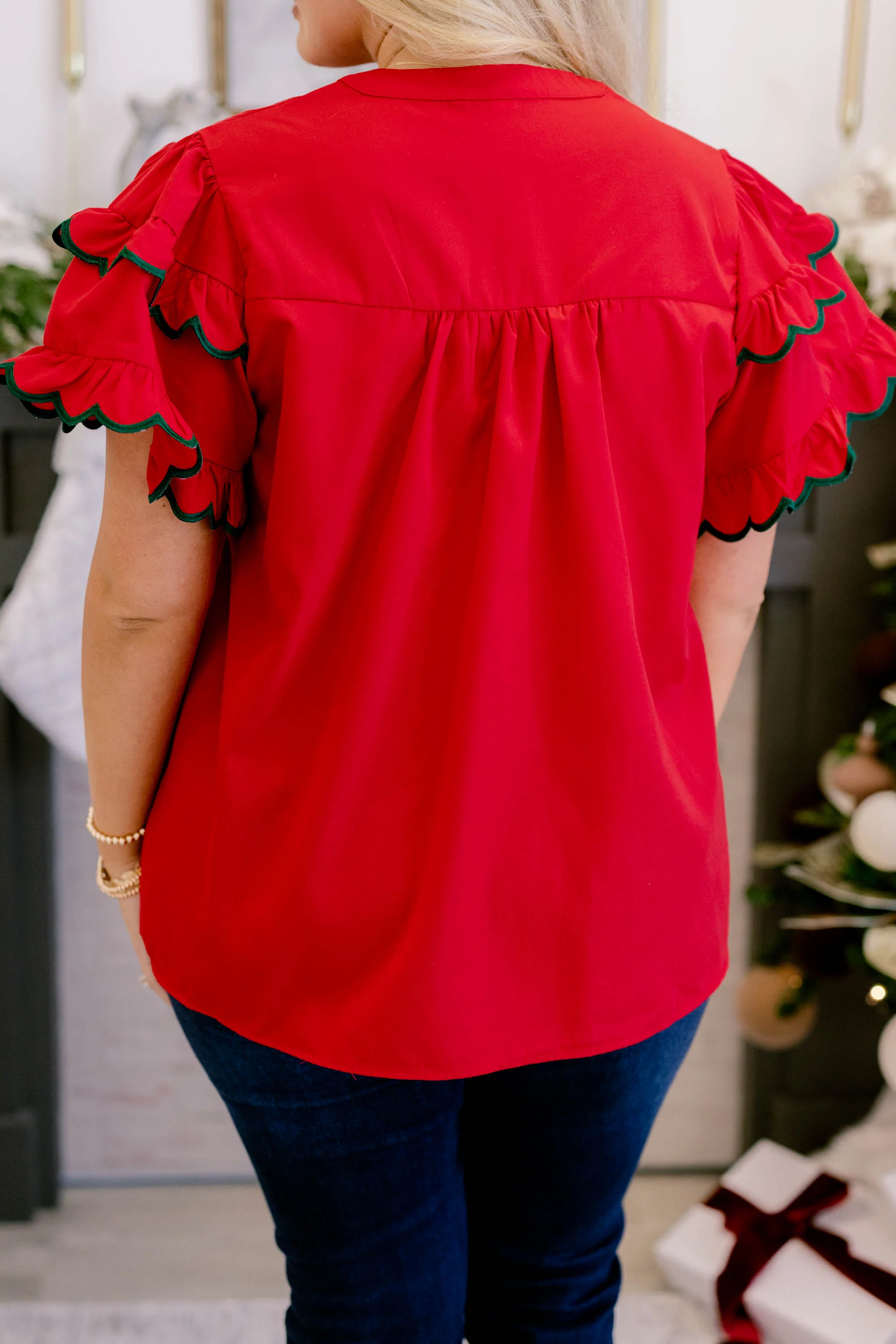 Santorini Bound Top, Crimson - Giverhouse