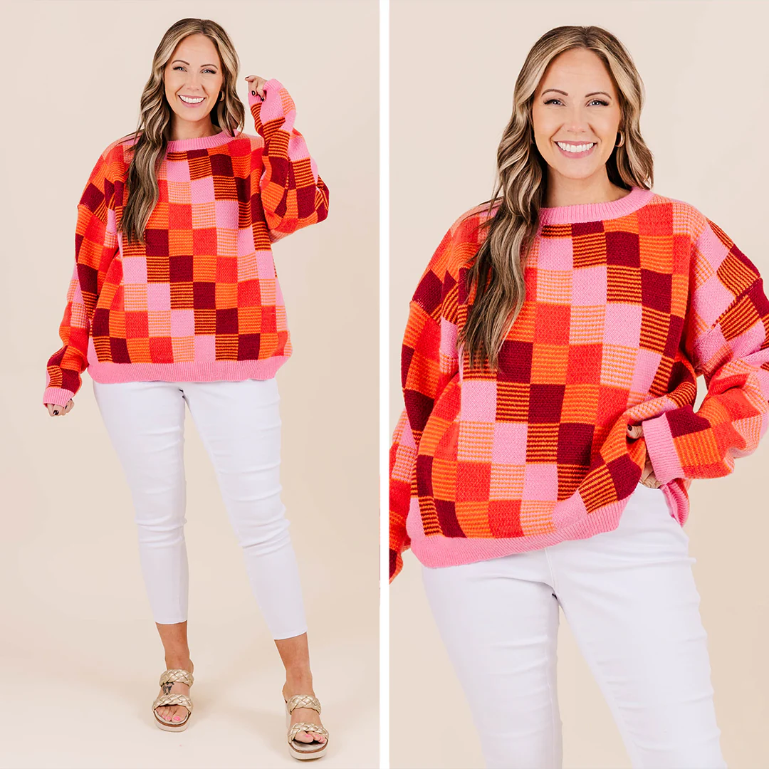 Patchwork Princess Sweater, Pink - Giverhouse