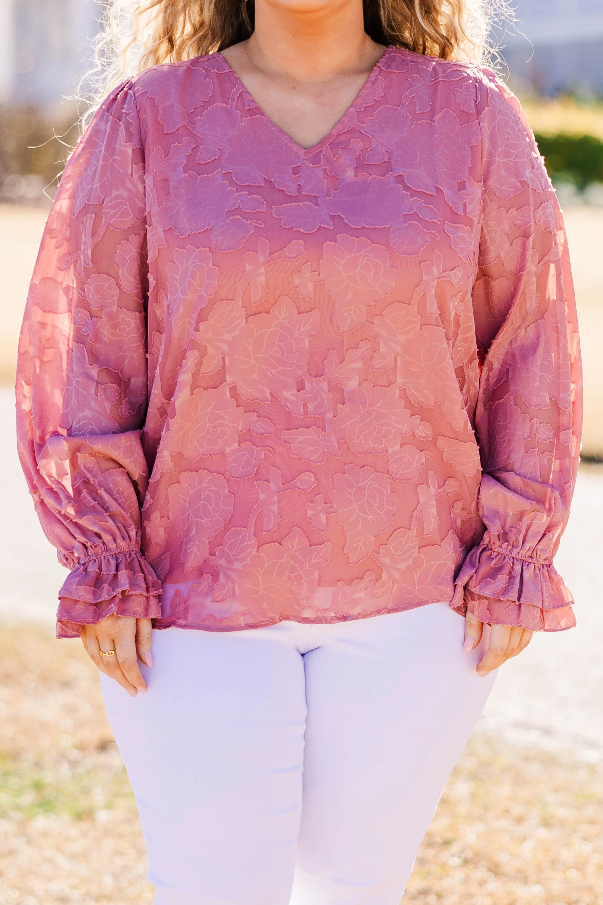 Tea Rose Top, Mauve - Giverhouse