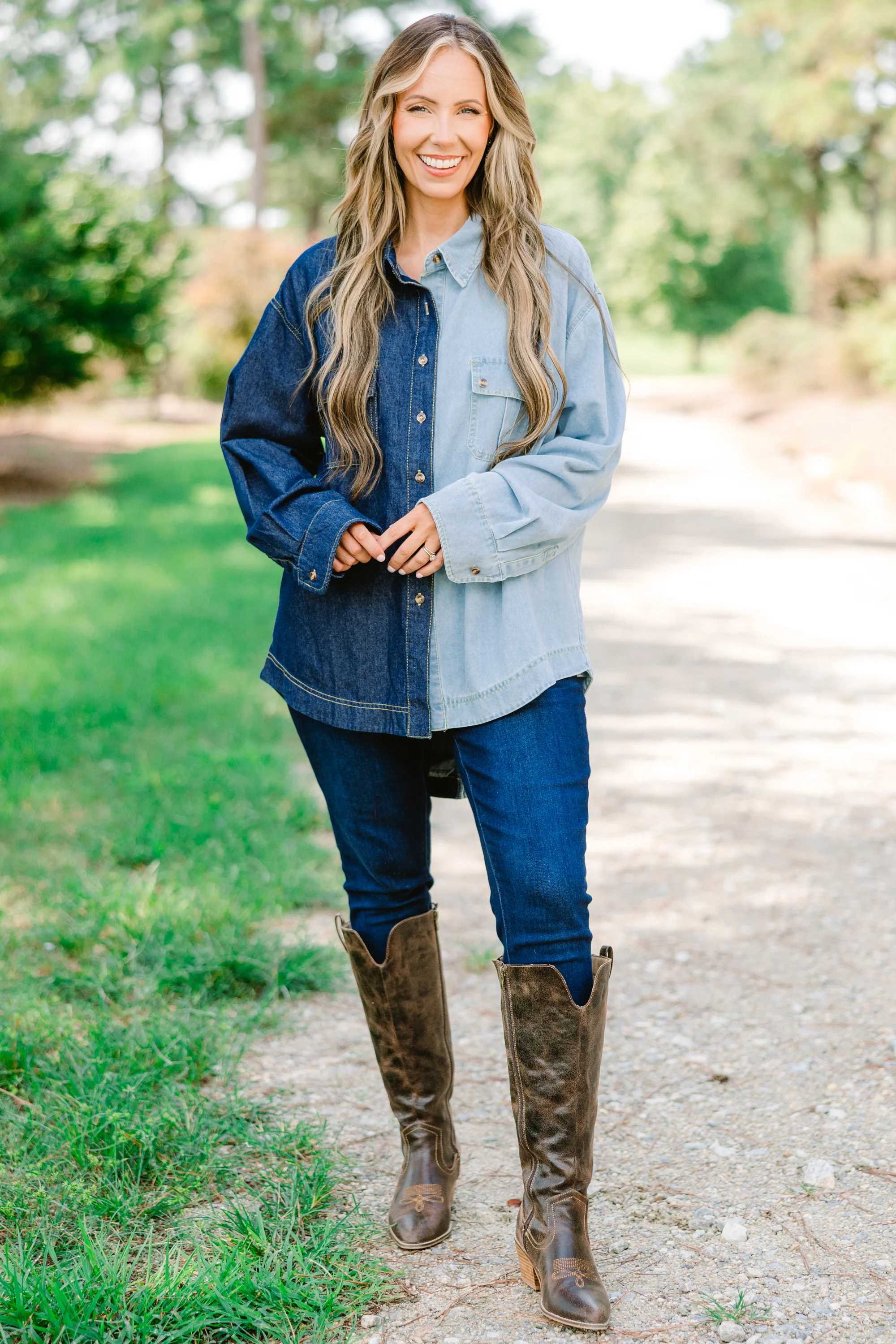 Dolly Top, Denim - Giverhouse