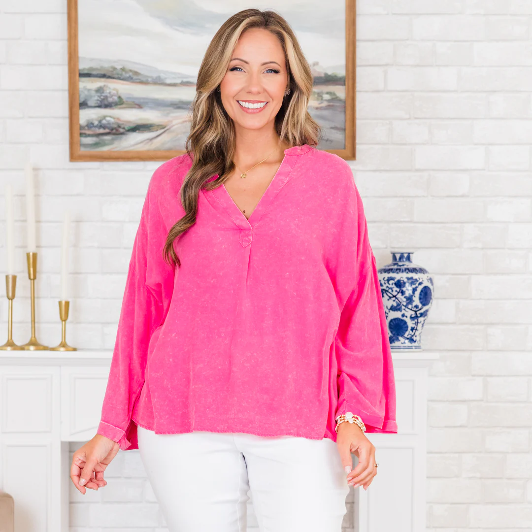 Praying For Sunshine Top, Pink - Giverhouse