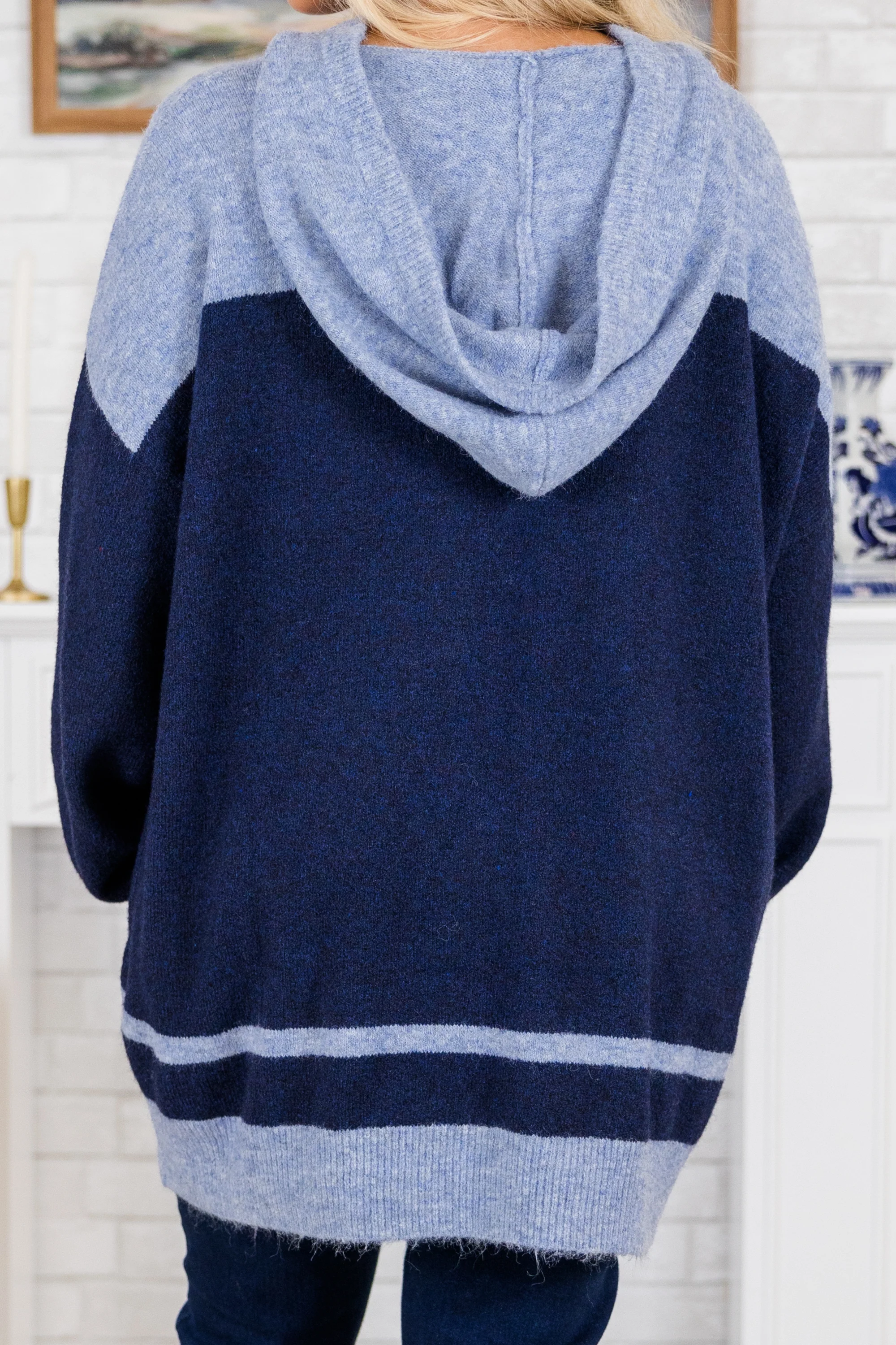 Let Me Talk Sweater, Navy - Giverhouse