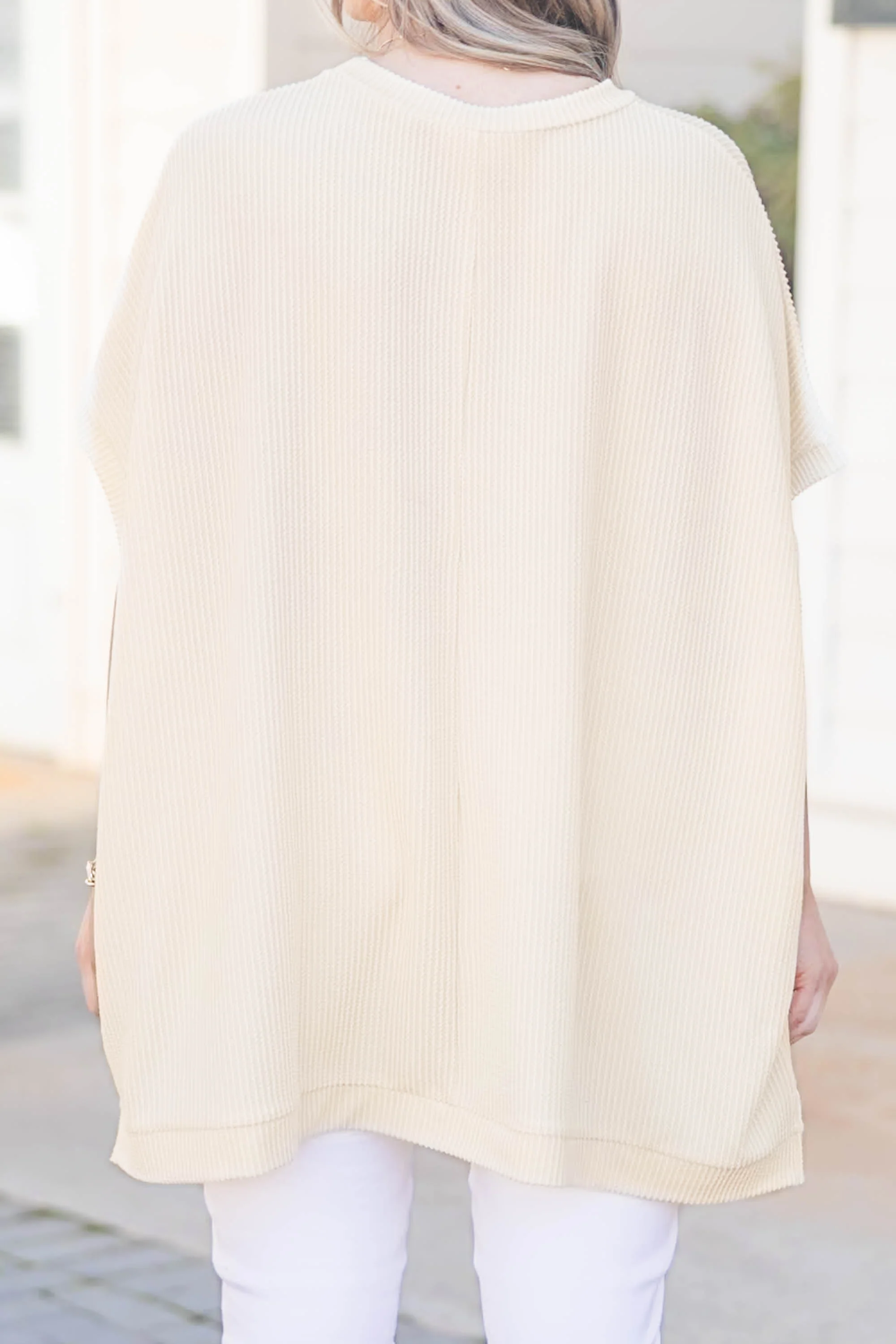 All About Knits Top, Oatmeal - Giverhouse