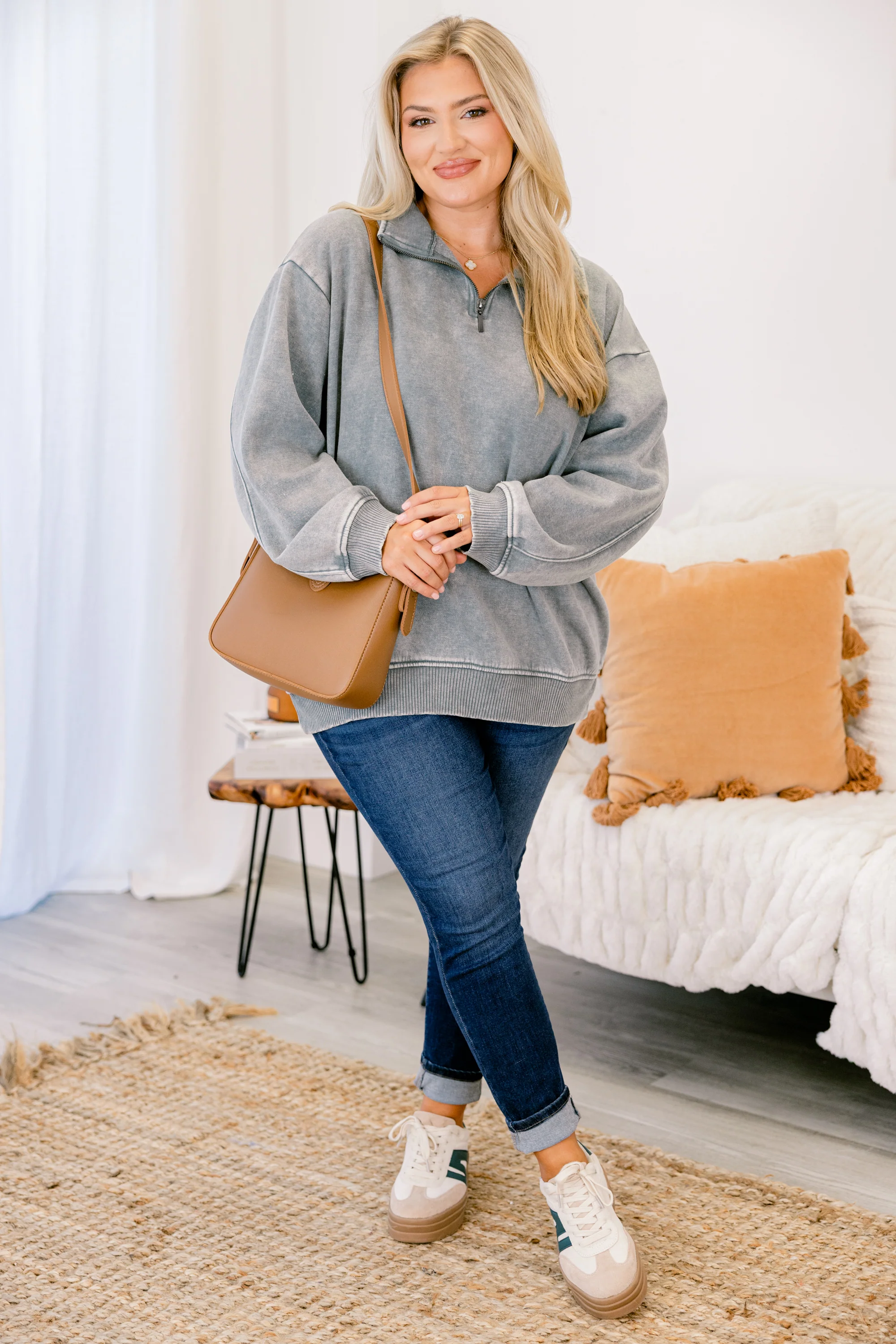 Time To Tell Pullover, Ash Jade - Giverhouse