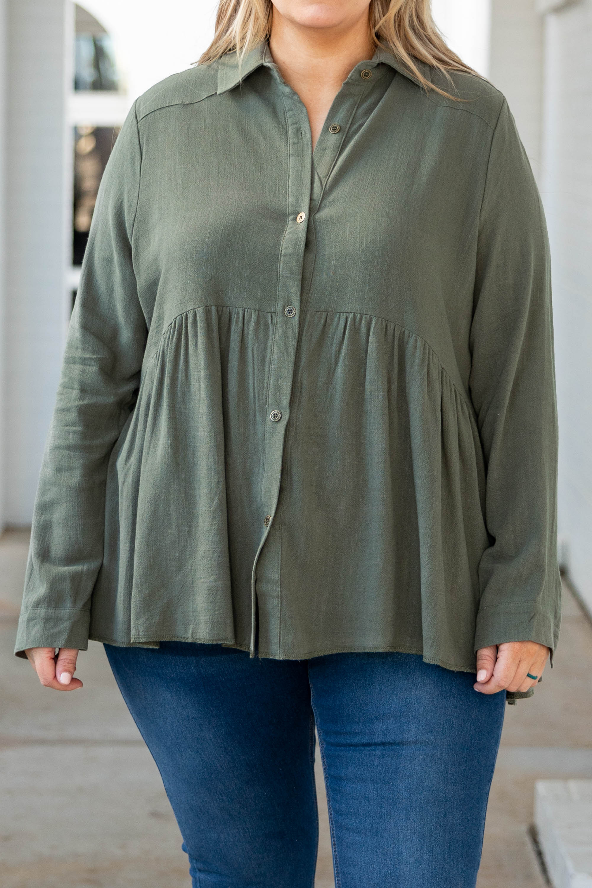 Call On Me Top, Army Green - Giverhouse