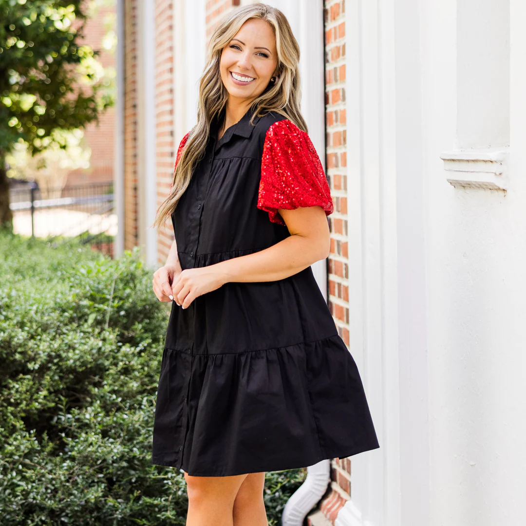 Game Day Glam Dress, Red - Giverhouse