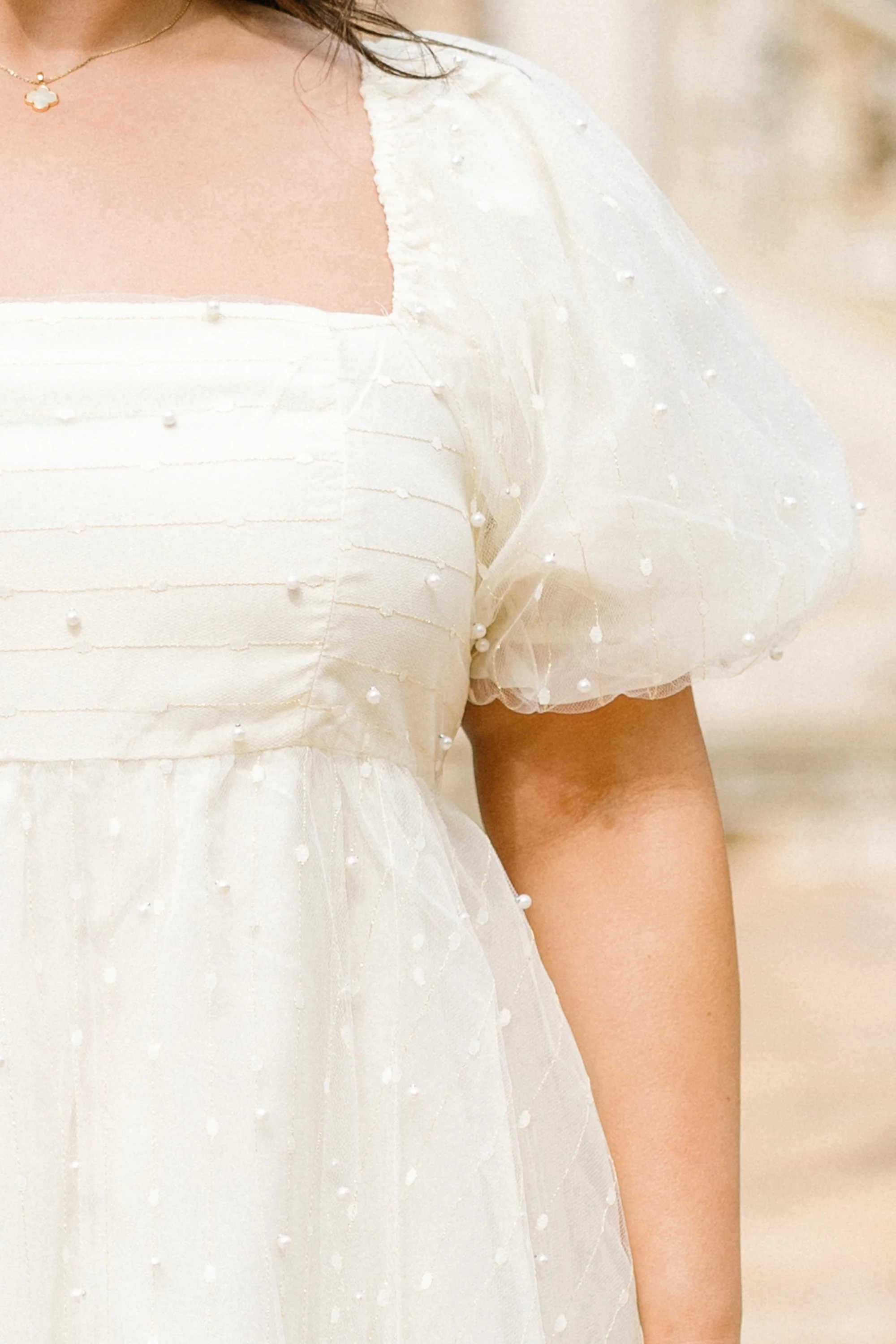 Pearl Dream Dress, Cream - Giverhouse