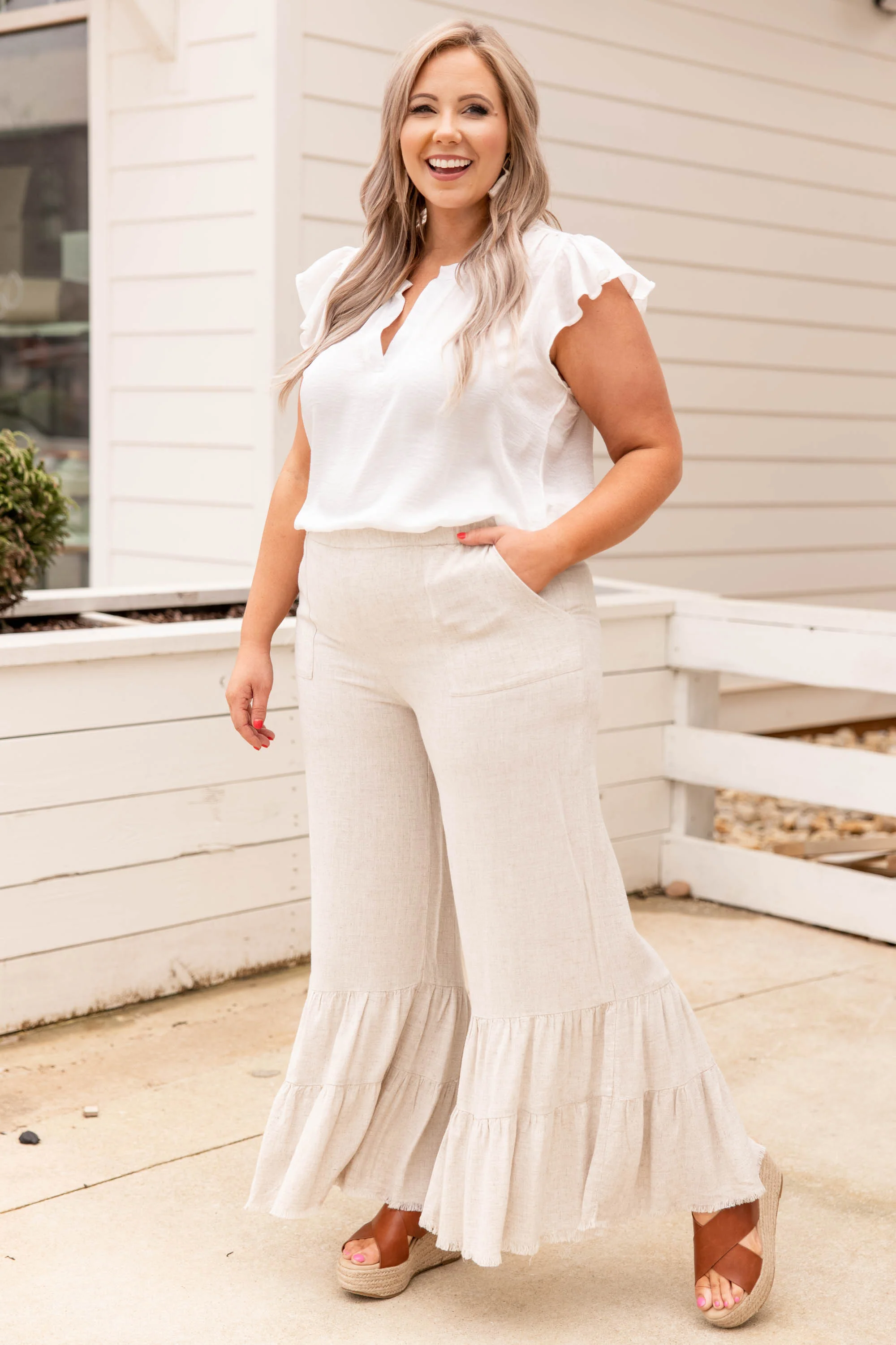 Take Time Pants, Oatmeal - Giverhouse