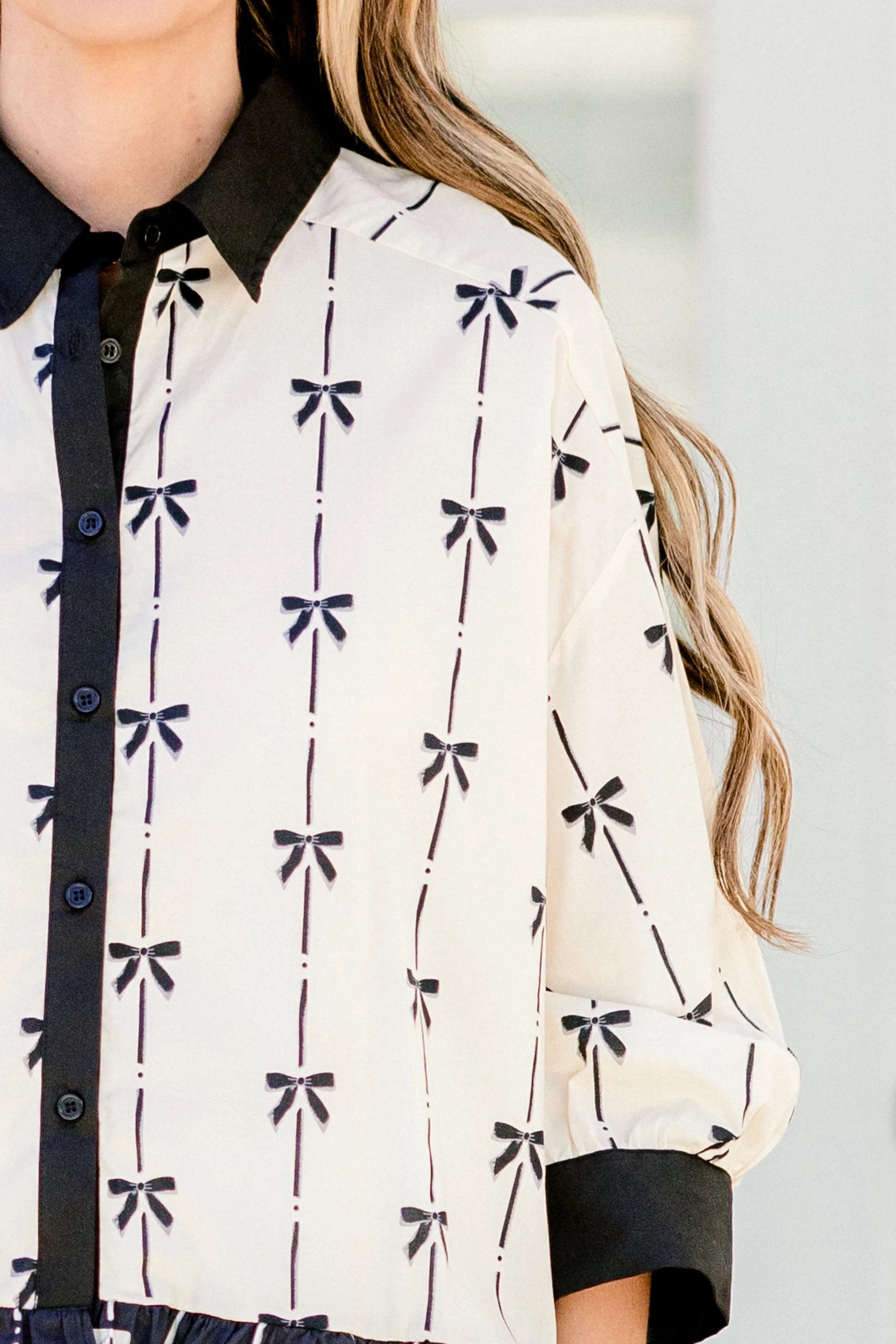 Feel Free Top, Black Bow - Giverhouse