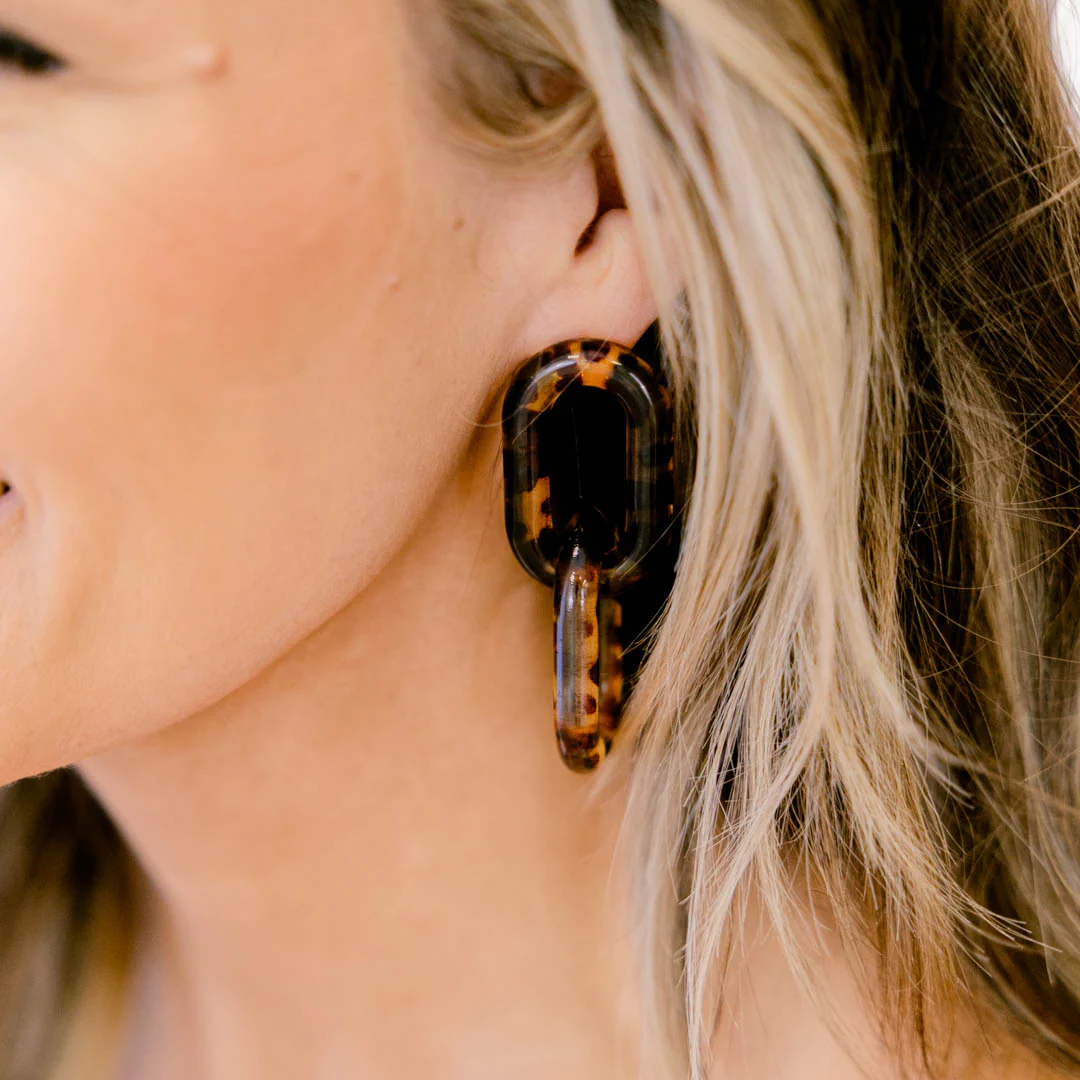 Moments of You Earrings, Tortoise - Giverhouse