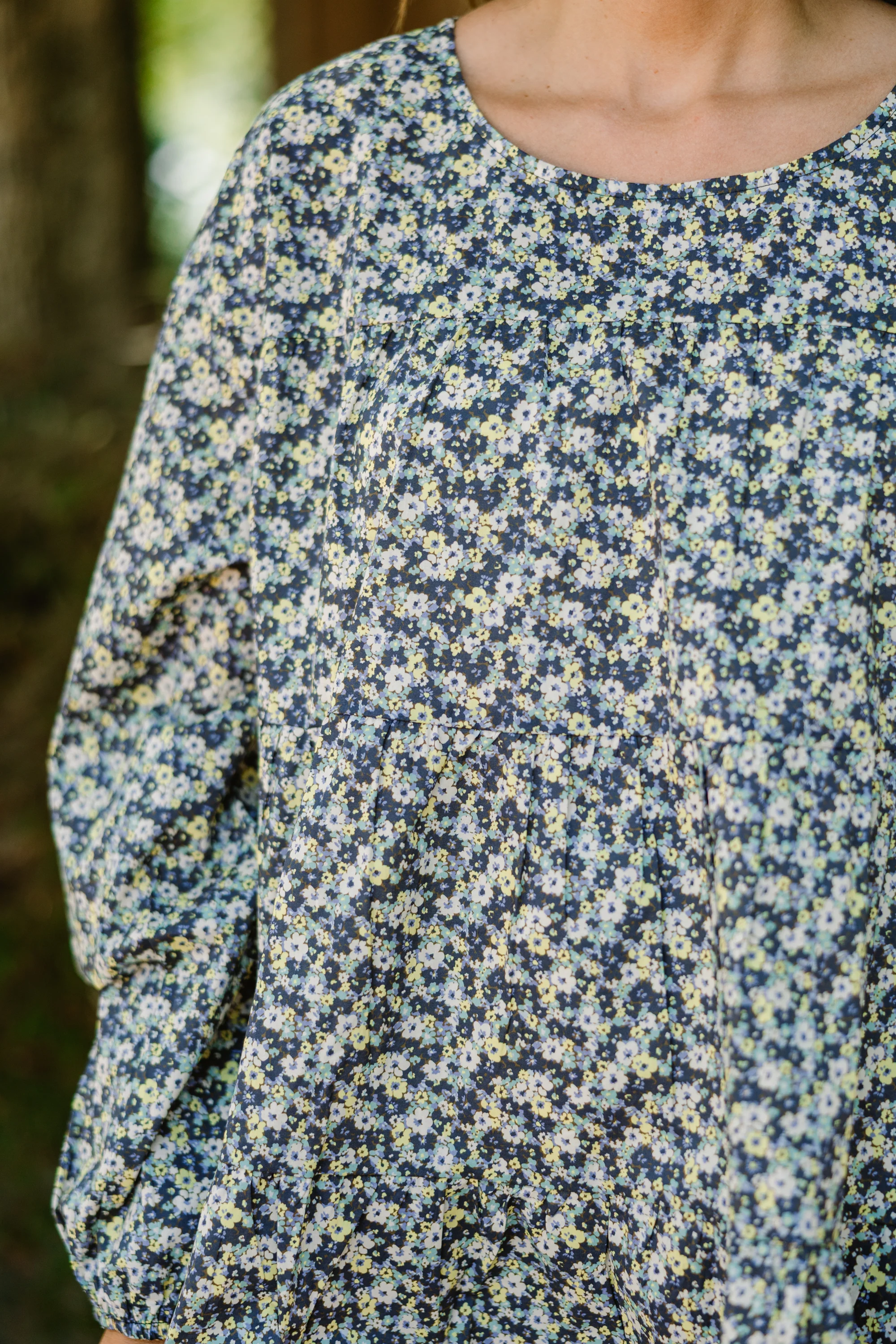 Anytime Now Top, Blue - Giverhouse