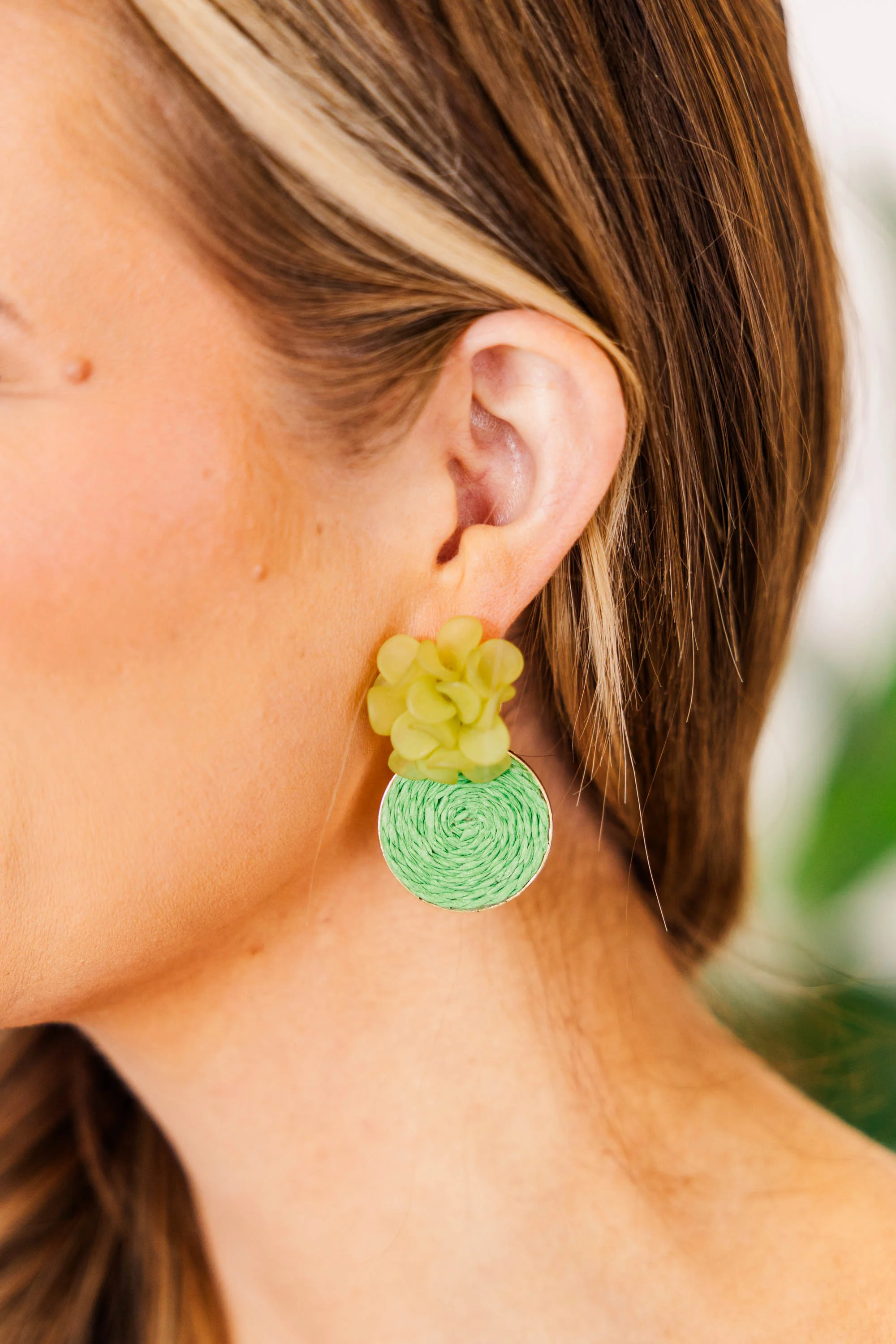 Don't Push Your Luck Earrings, Green - Giverhouse