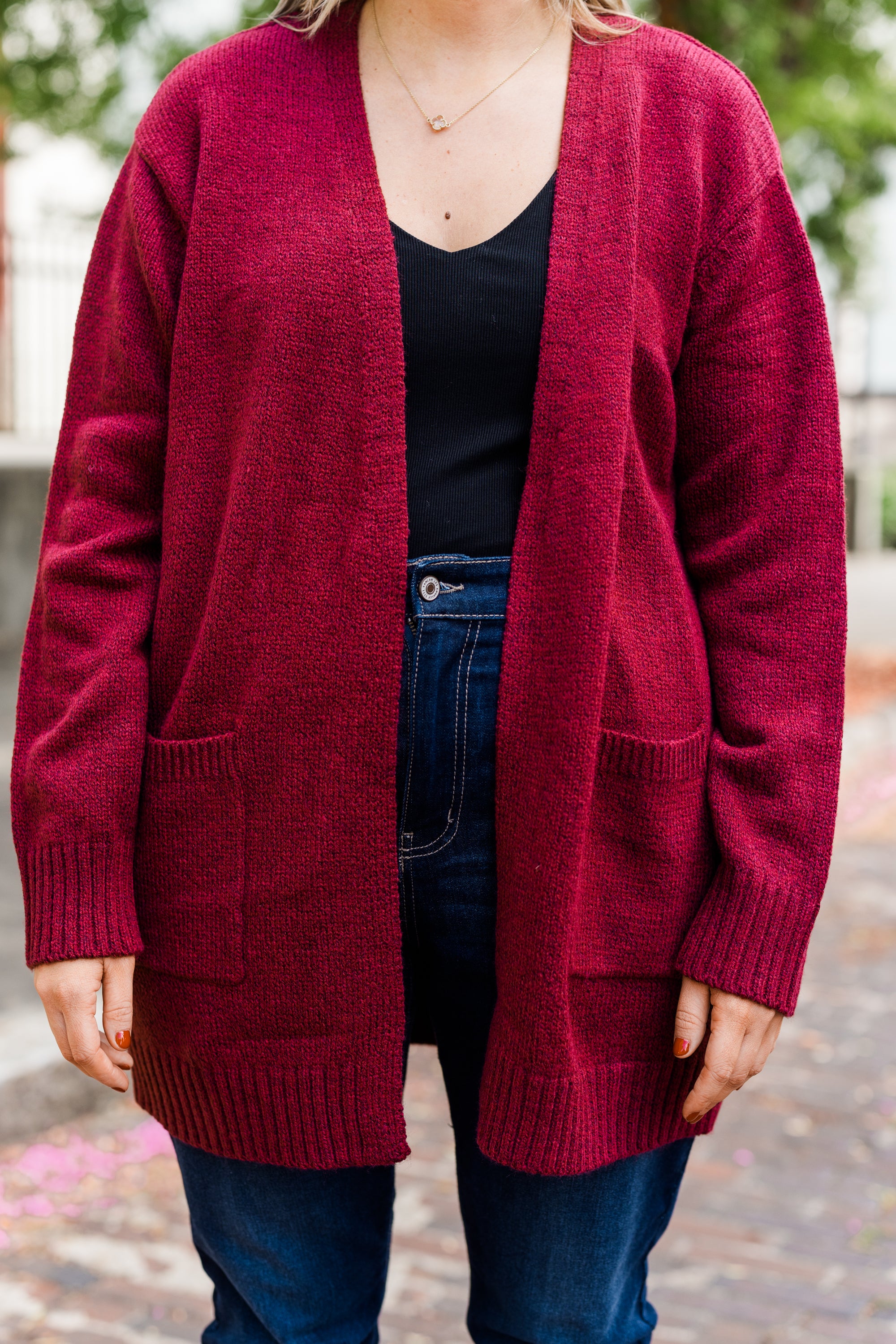 Go Everywhere Cardigan, Cabernet - Giverhouse