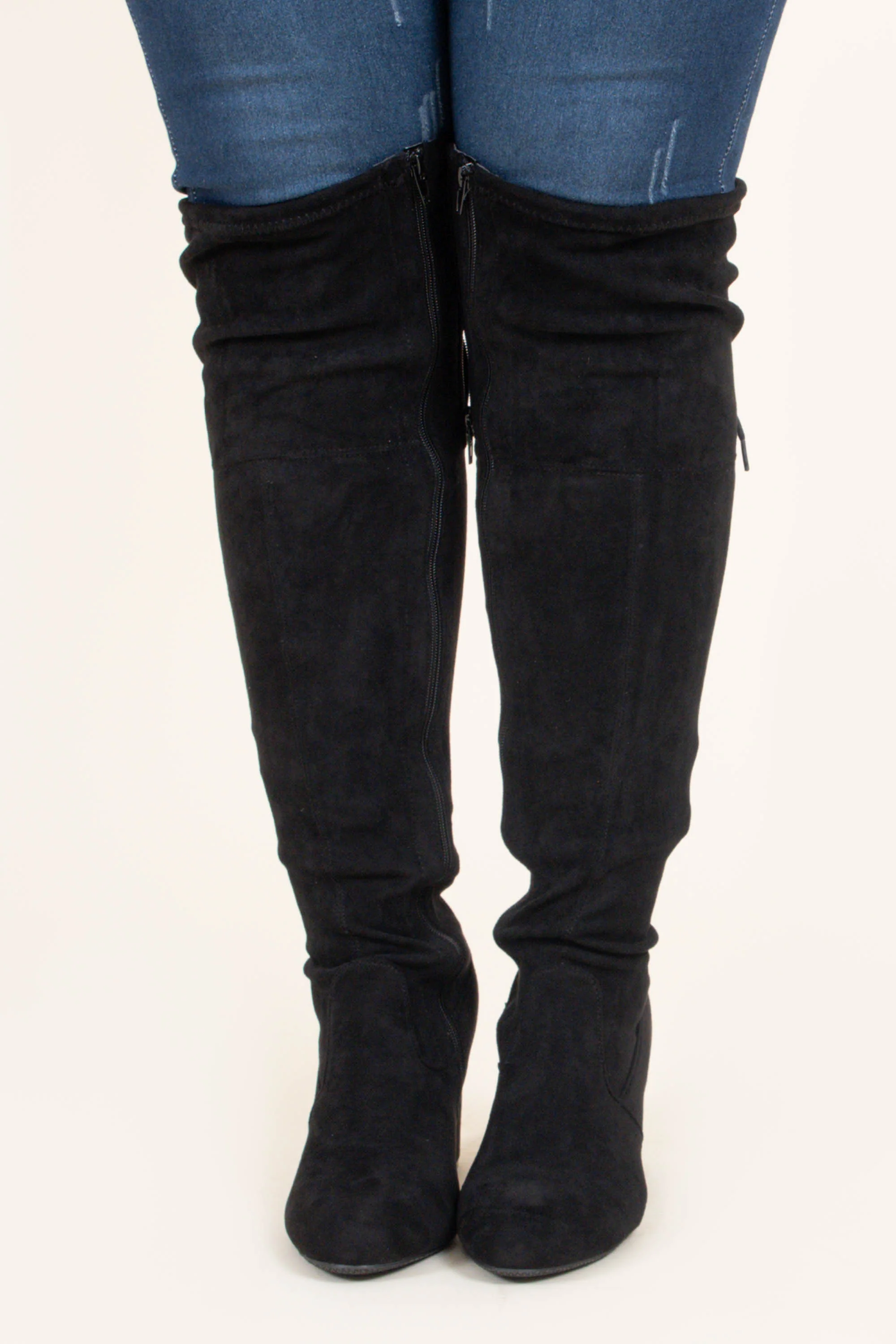 Slaying Suede Boots, Black - Giverhouse