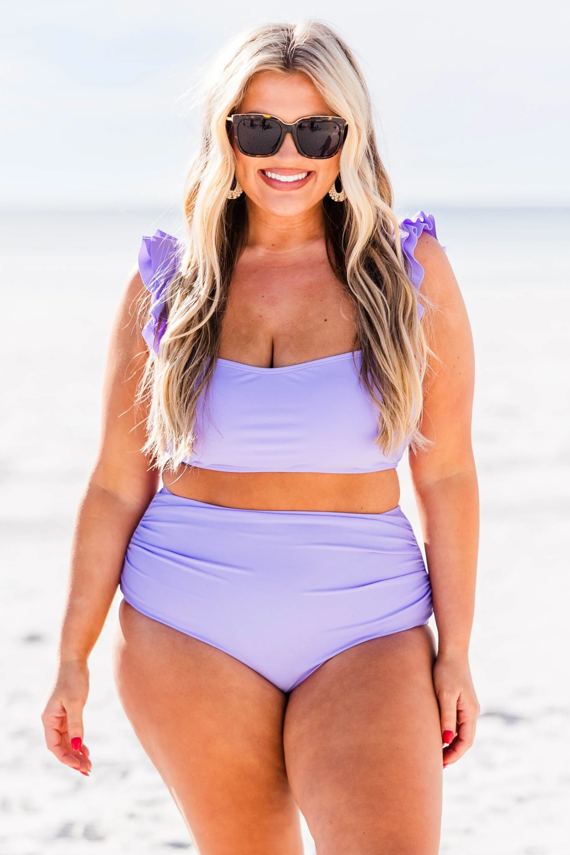 Beach Trip Swim Top, Lavender - Giverhouse