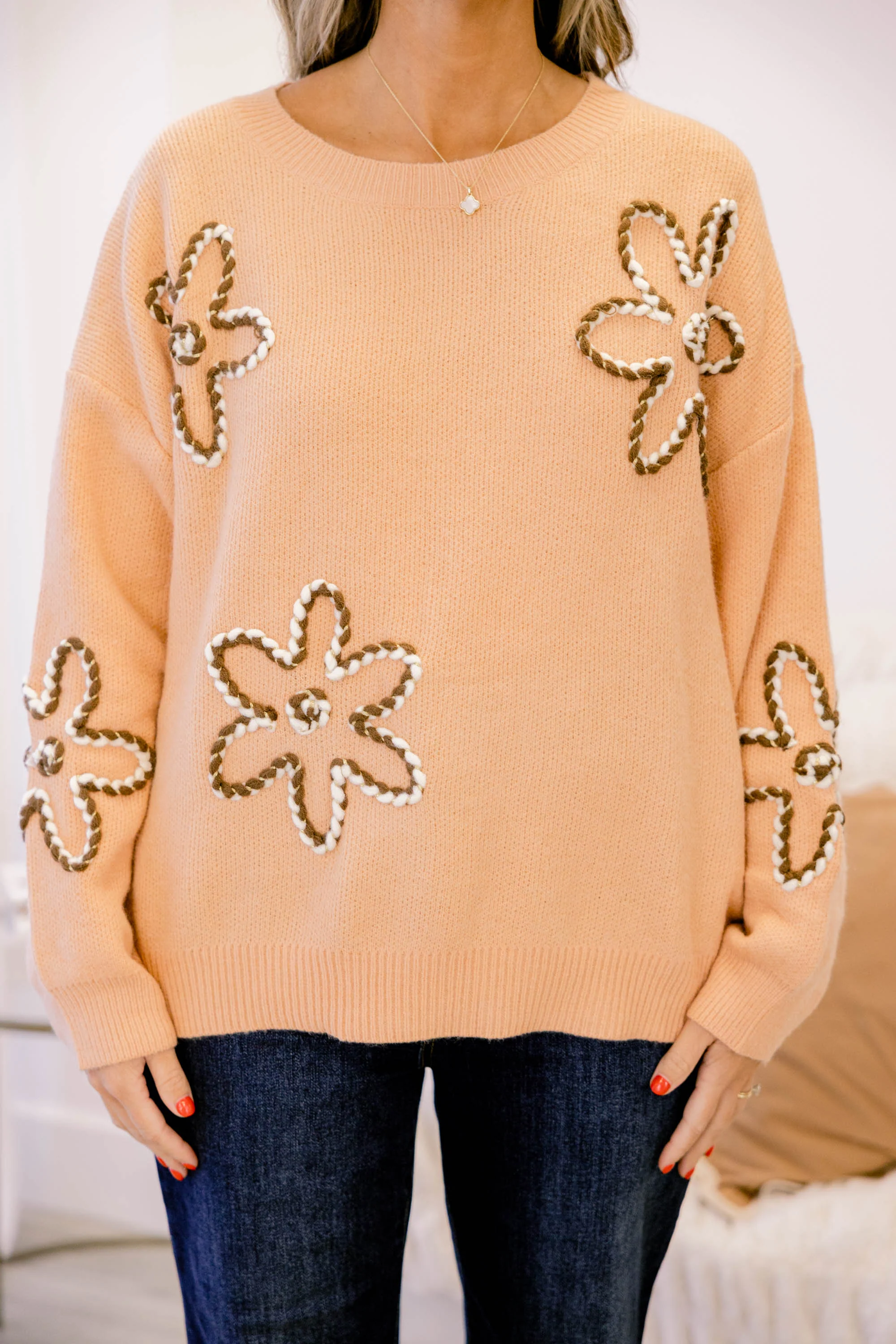 That's More Like It Sweater, Orange - Giverhouse